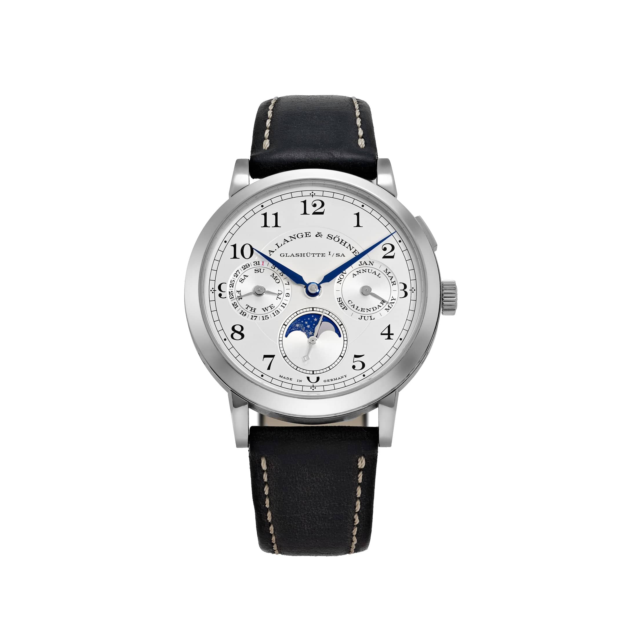 A. Lange & Söhne 1815 Annual Calendar 238.026E White Gold Silver Dial Moon Phase