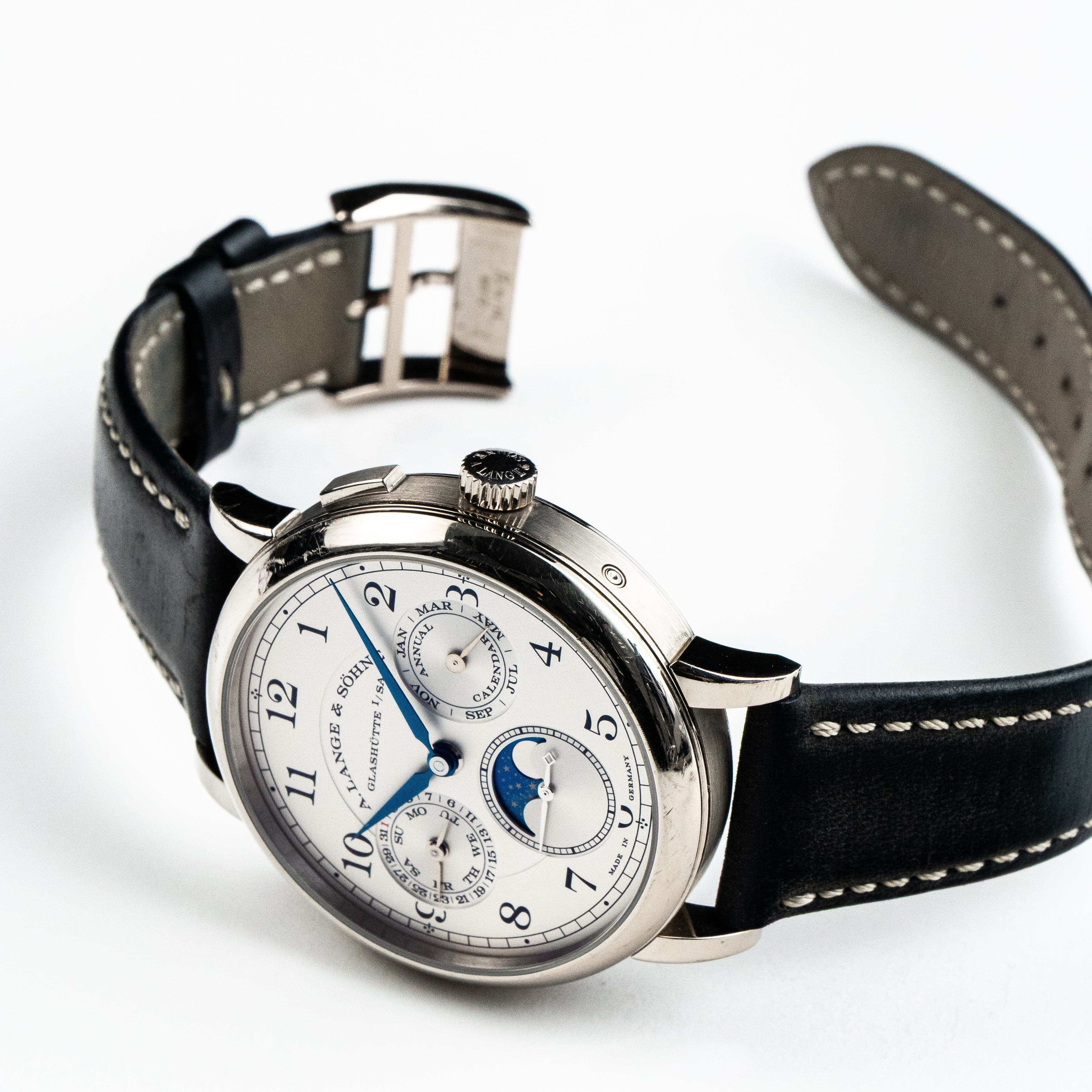 A. Lange & Söhne 1815 Annual Calendar 238.026E White Gold Silver Dial Moon Phase