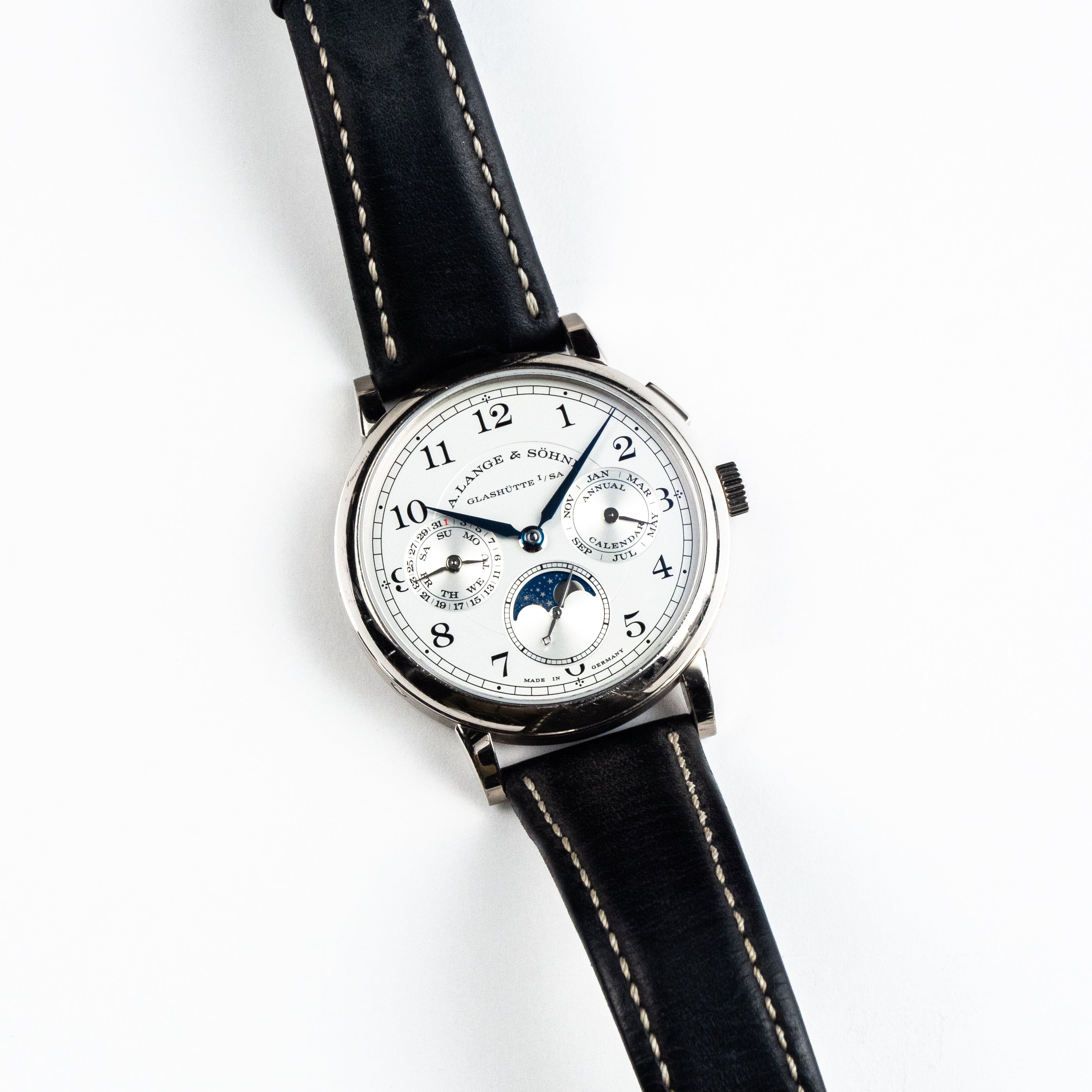 A. Lange & Söhne 1815 Annual Calendar 238.026E White Gold Silver Dial Moon Phase