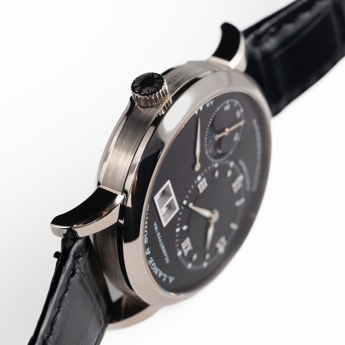 A. Lange & Söhne 192.029 Lange 1 Moon Phase White Gold Black Dial (2020)