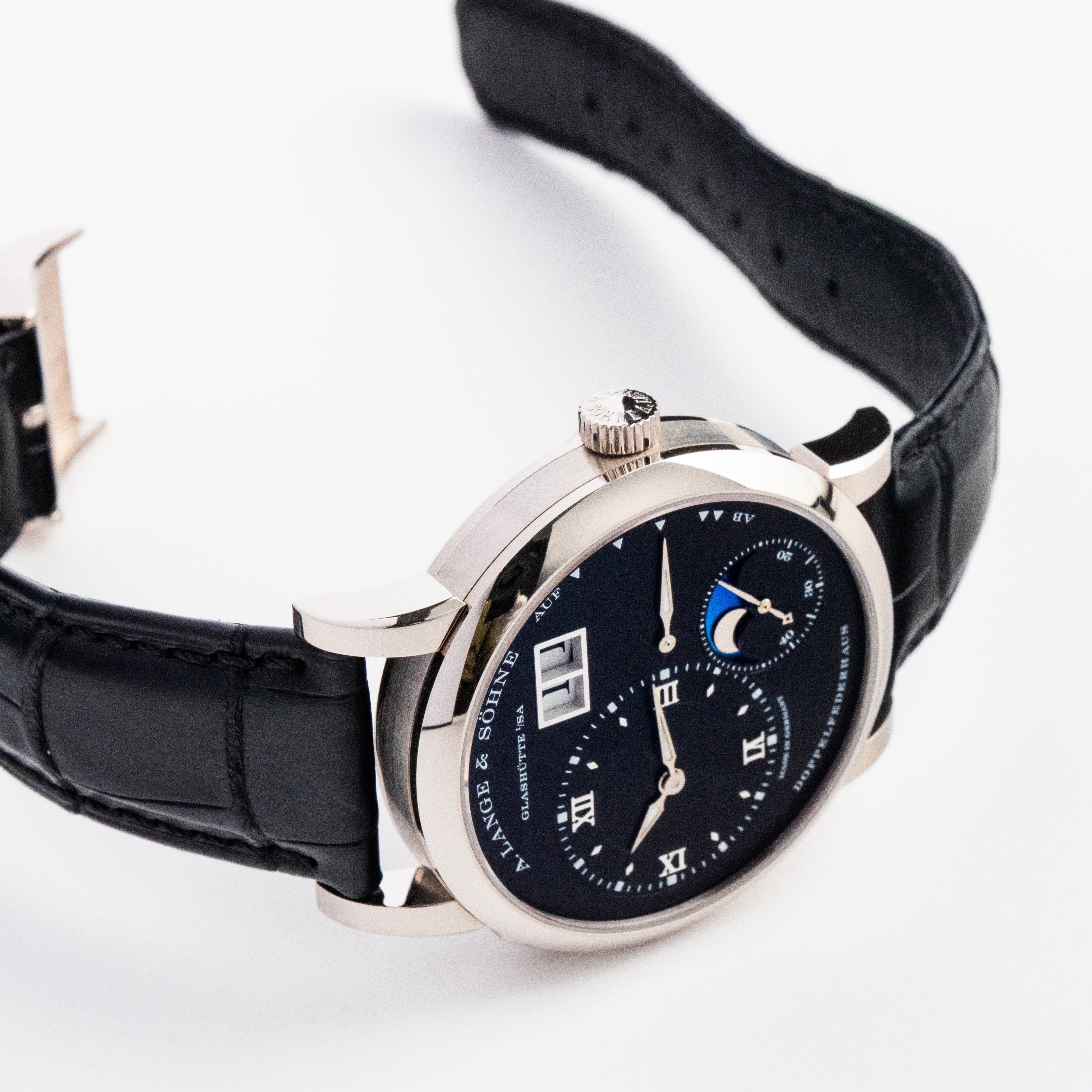 A. Lange & Söhne 192.029 Lange 1 Moon Phase White Gold Black Dial (2023)