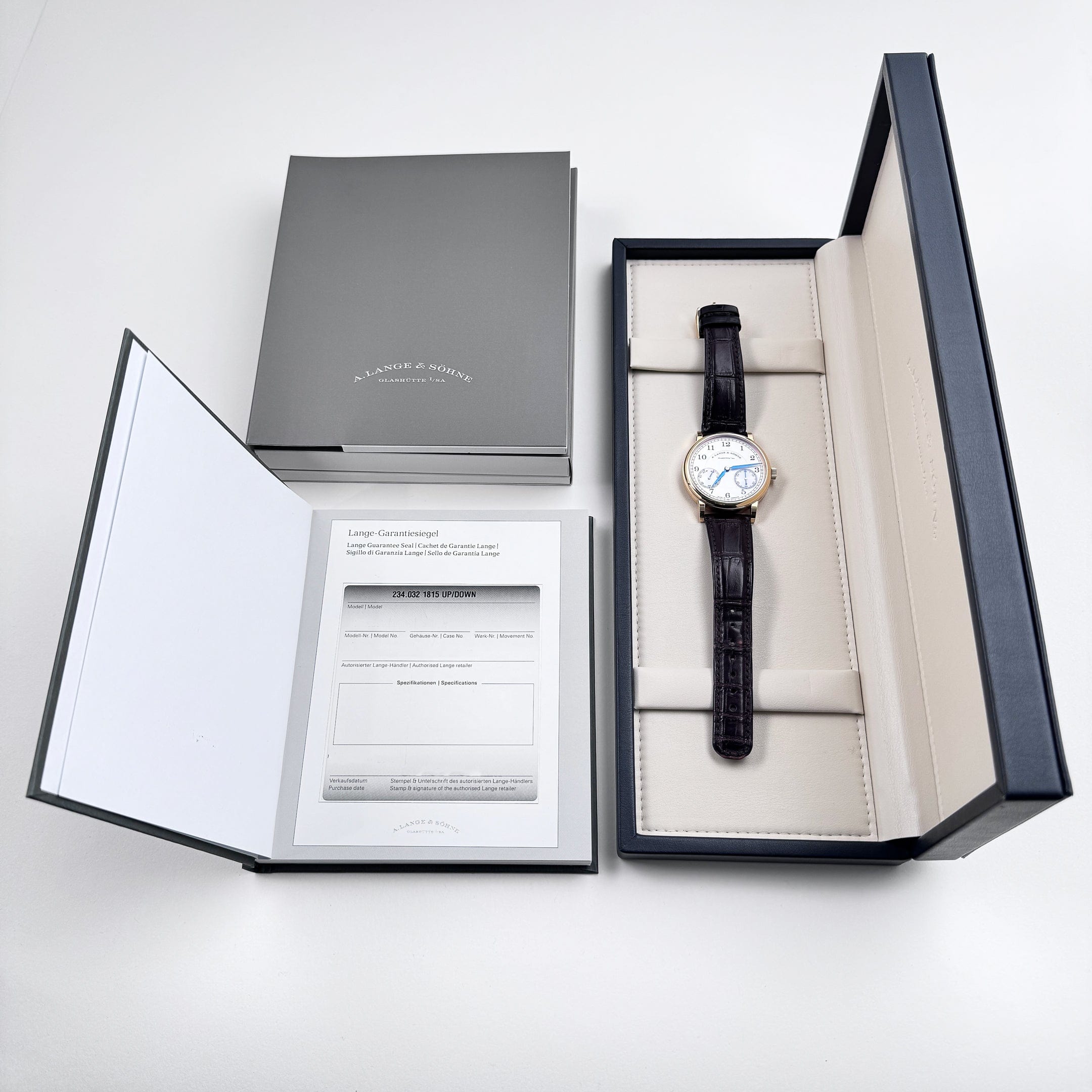 A. Lange & Söhne 234.032 1815 UP/DOWN Rose Gold Silver Dial (2015)