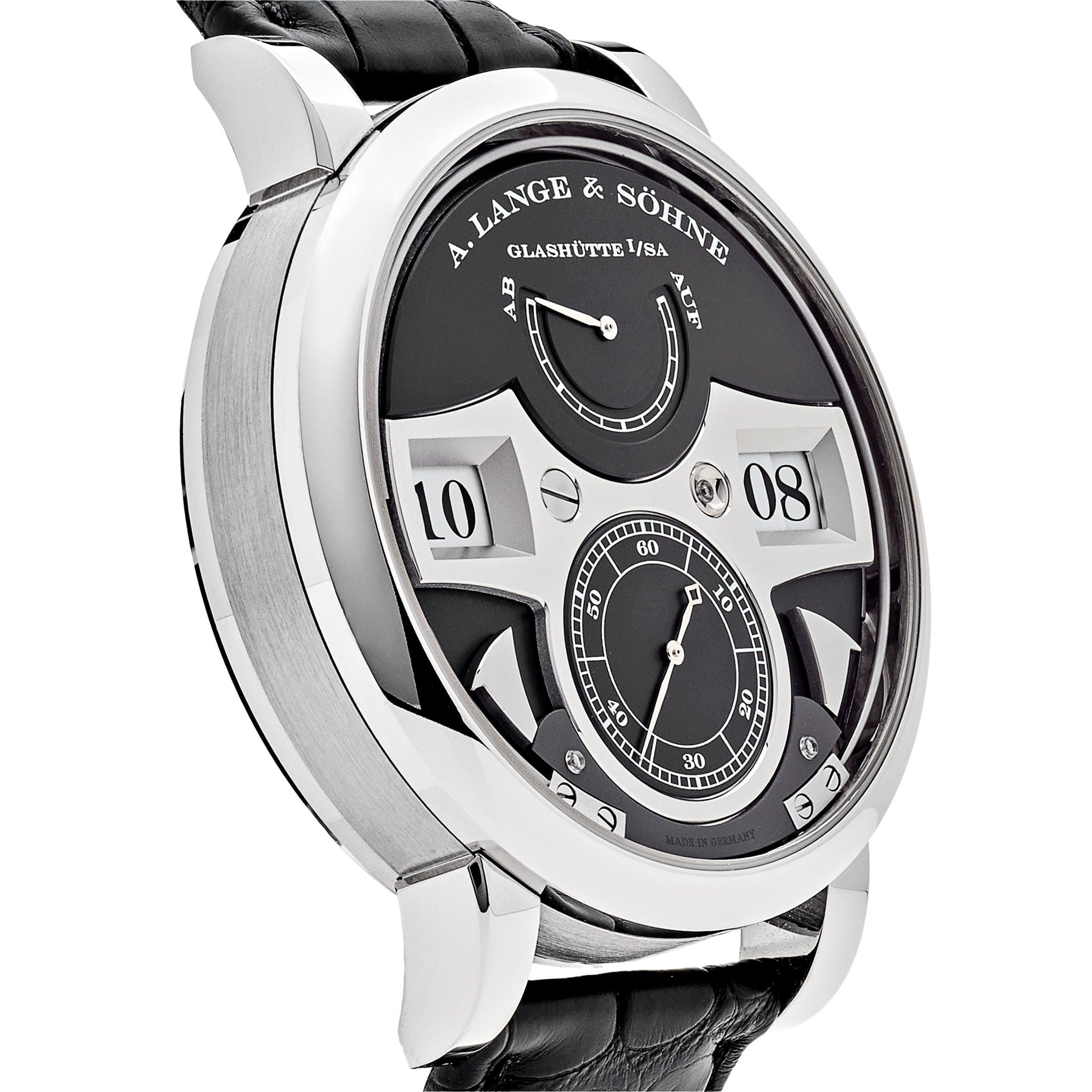 A. Lange & Söhne Zeitwerk Striking Time White Gold Black Dial 145.029 Wrist Aficionado