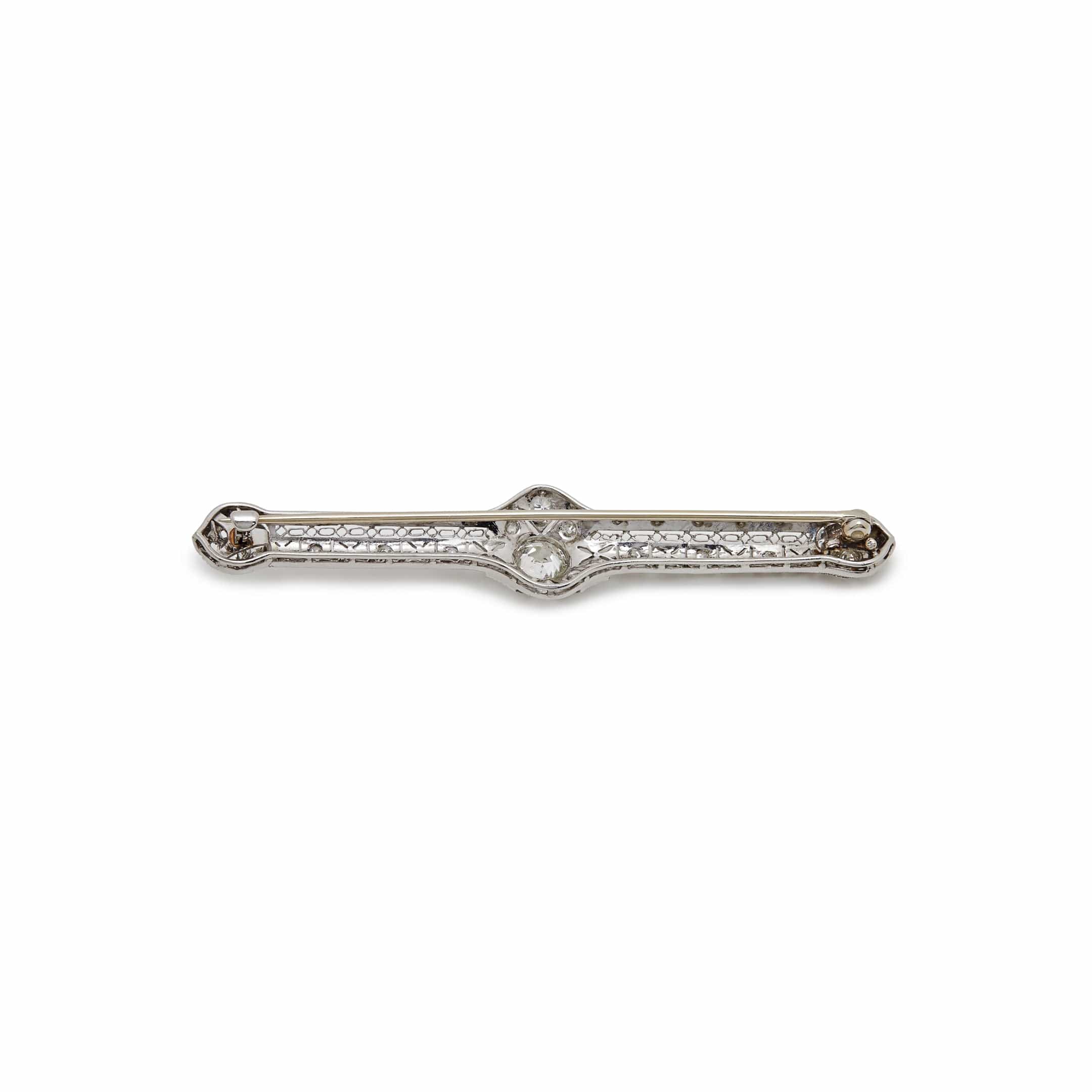 Antique Diamond Platinum Brooch