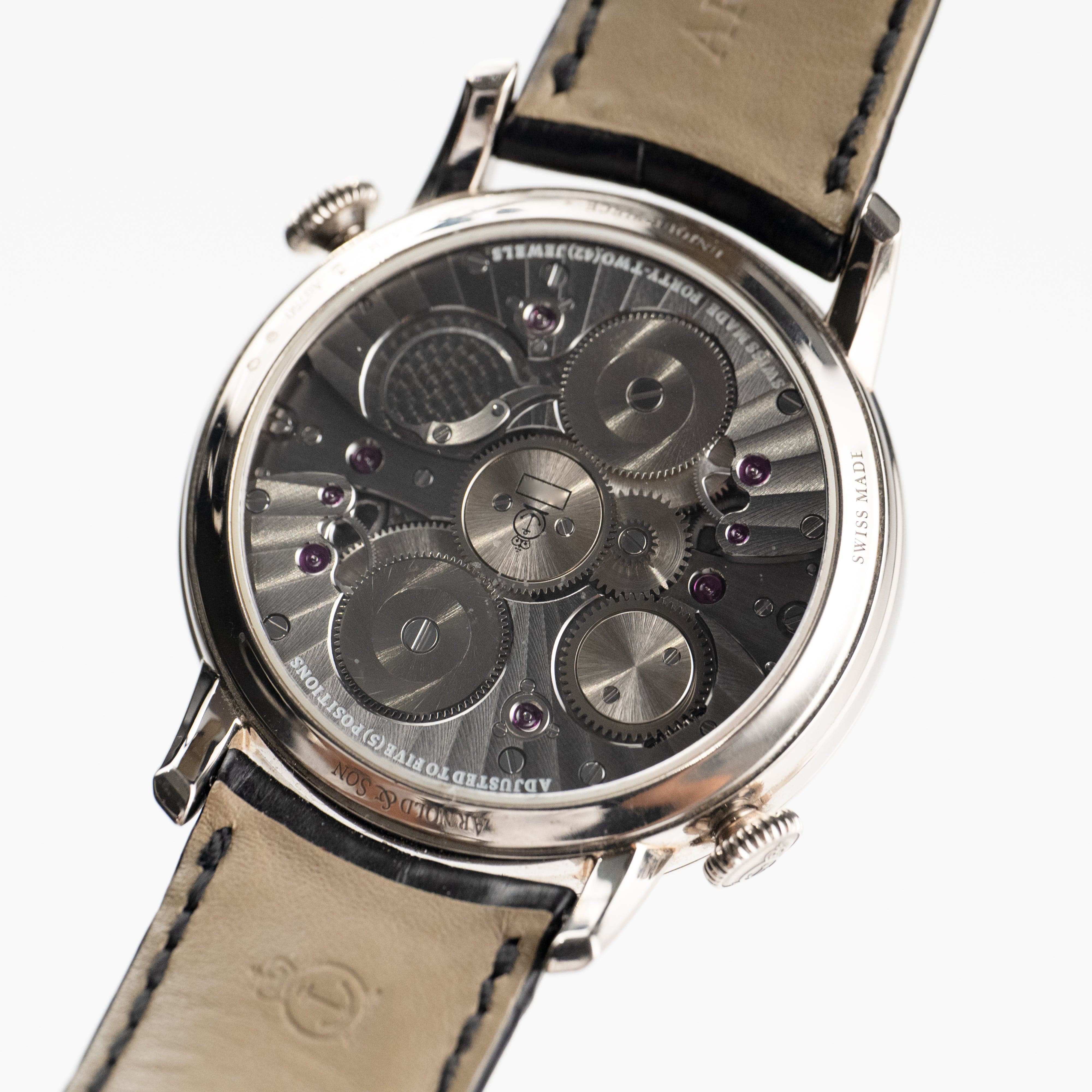 Arnold & Sons Double Tourbillon 1DTAW.Z01A.C121W White Gold Jade Green White Opal Dial Piece Unique (2022)