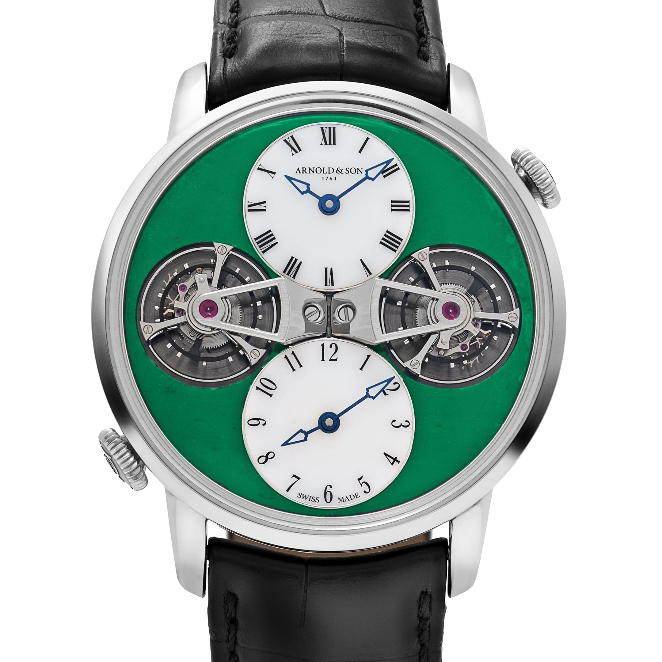 Arnold & Sons Double Tourbillon 1DTAW.Z01A.C121W White Gold Jade Green White Opal Dial Piece Unique (2022)