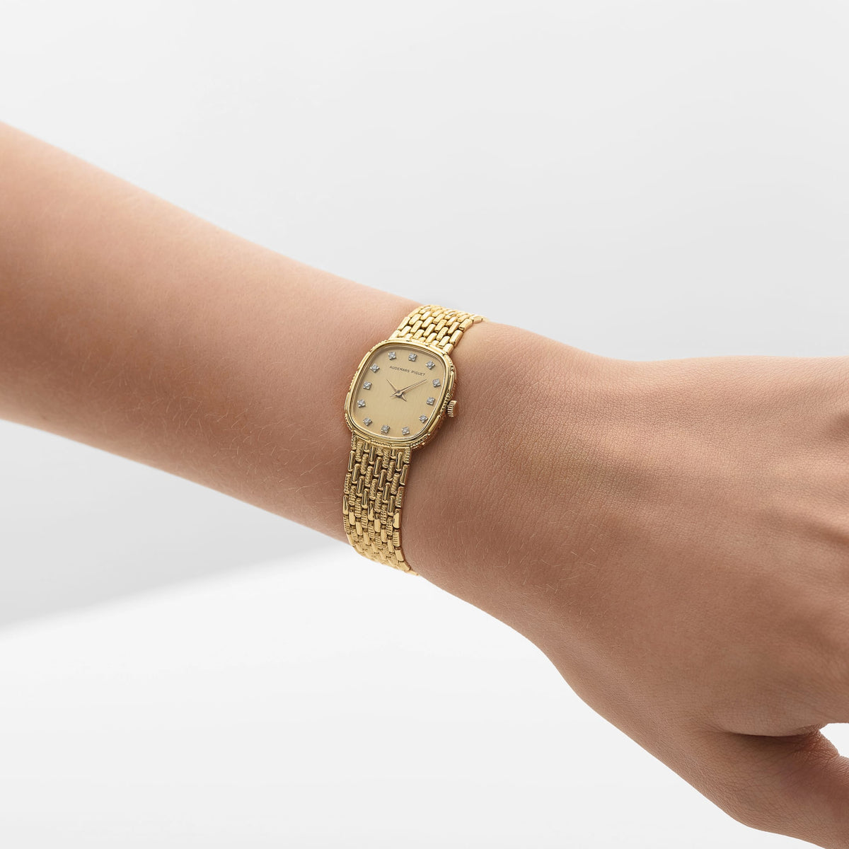 Audemars Piguet Cobra 'Ladies' Yellow Gold Champagne Diamond Dial