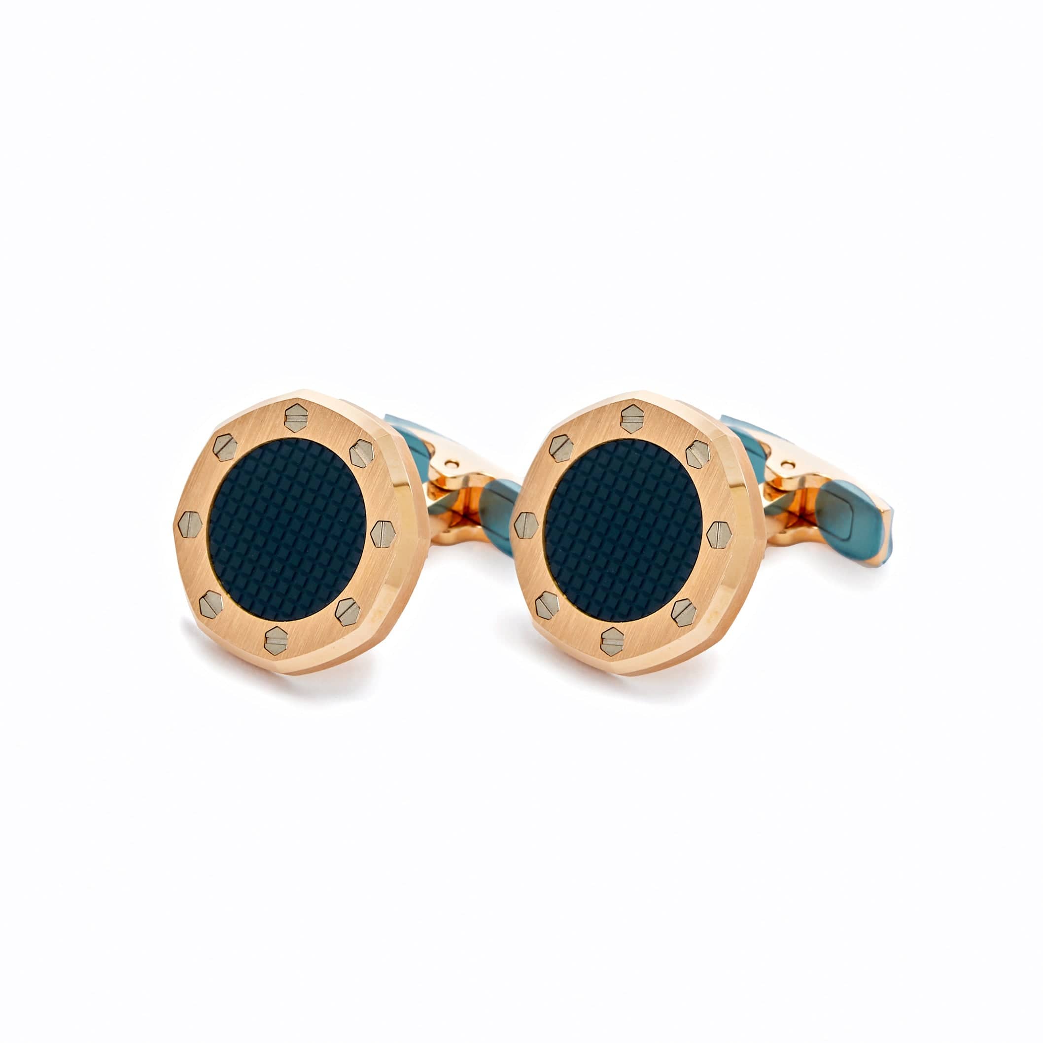 Cufflinks Audemars Piguet Rose Gold Cufflinks in Blue Wrist Aficionado