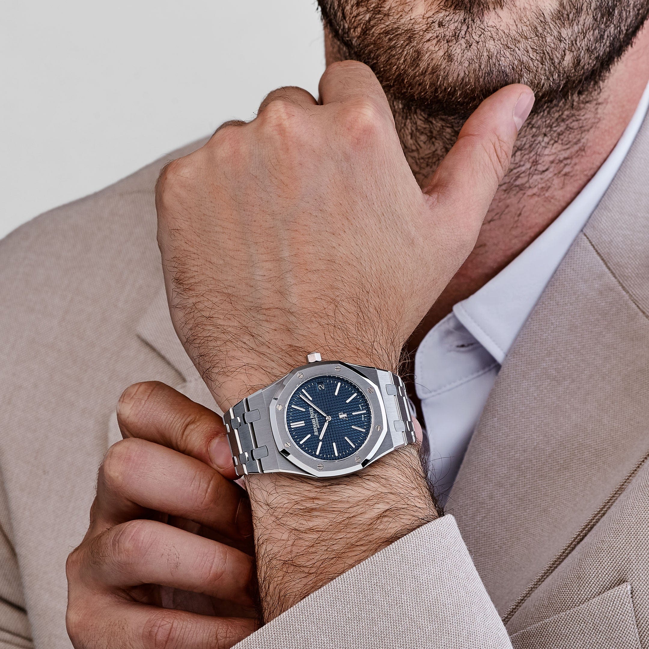Audemars Piguet Royal Oak 15202ST.OO.1240ST.01 'Jumbo' Extra-Thin Stainless Steel Blue Dial (2020)