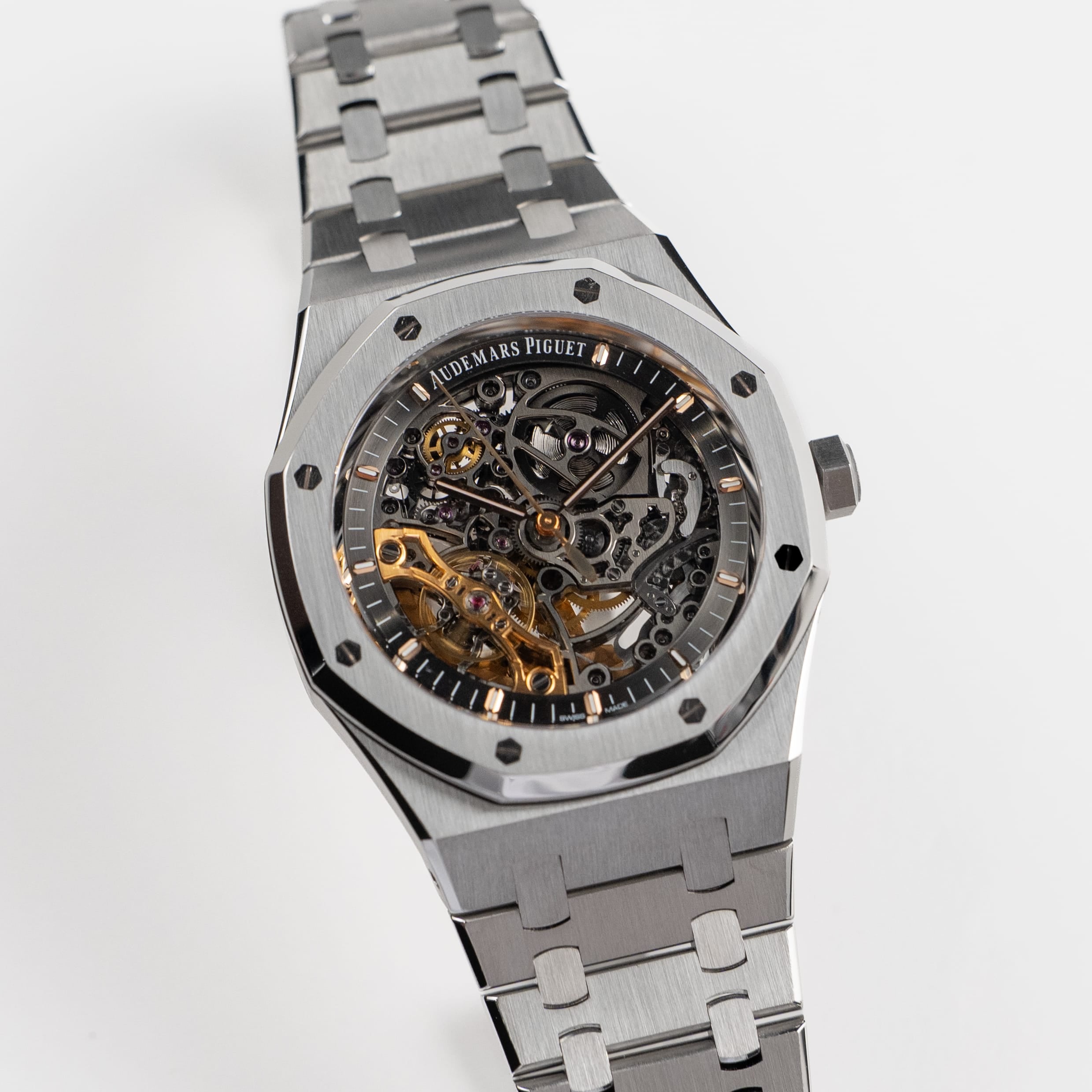 Audemars Piguet Royal Oak 15407ST.OO.1220ST.01 Double Balance Wheel Stainless Steel Openworked Dial