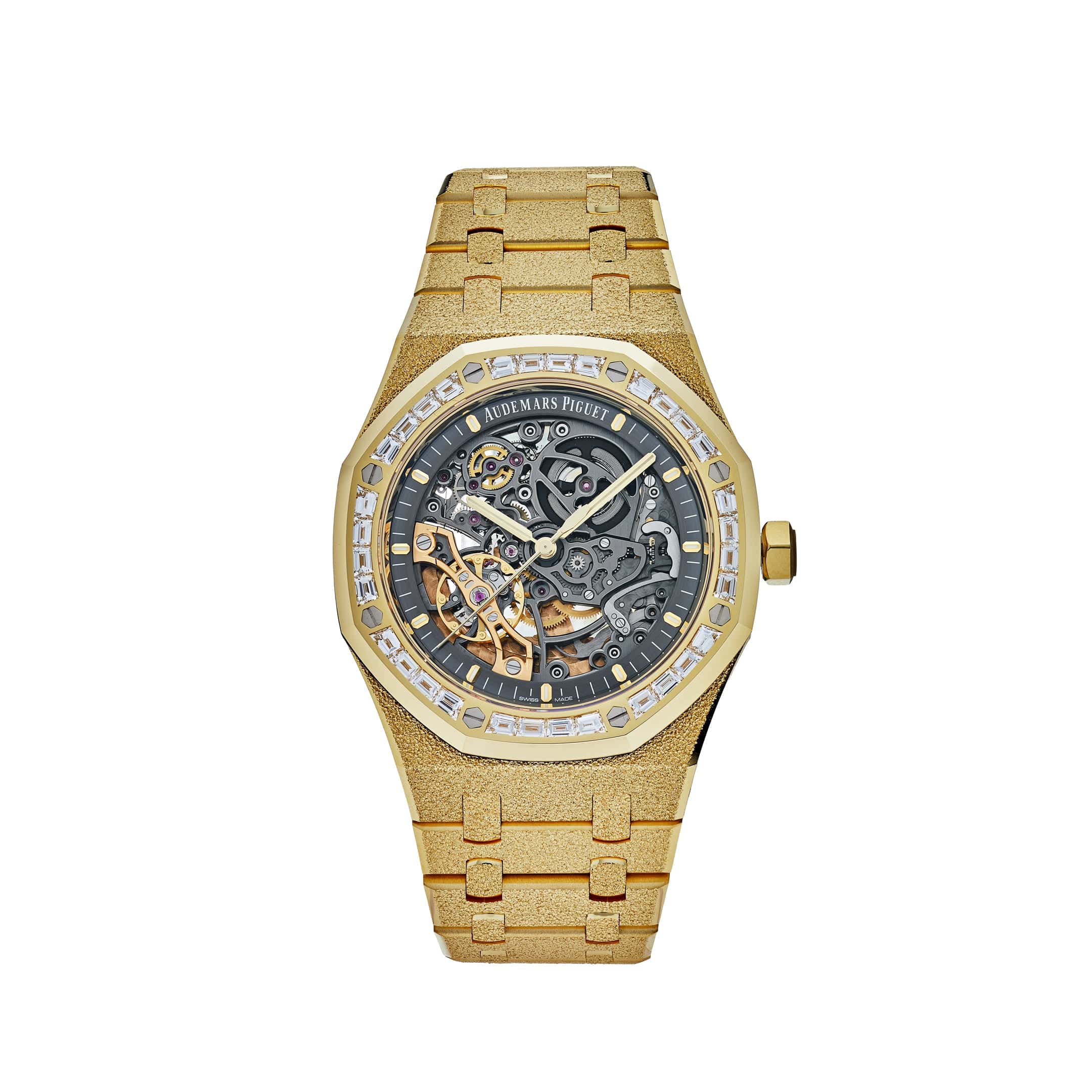 Audemars Piguet Royal Oak Double Balance Wheel Openworked Frosted Yellow Gold 15412BA.ZG.1224BA.01 Wrist Aficionado