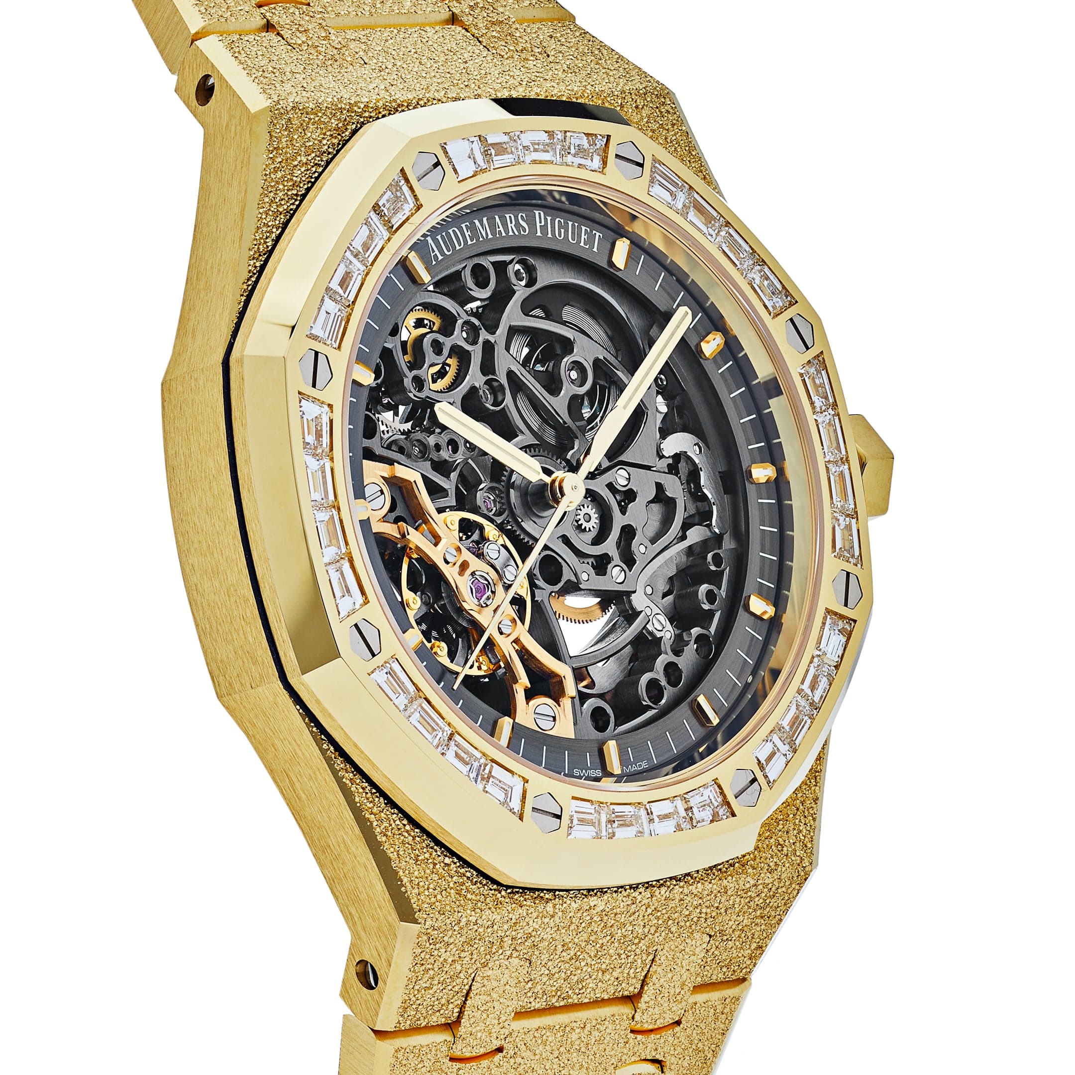 Audemars Piguet Royal Oak Double Balance Wheel Openworked Frosted Yellow Gold 15412BA.ZG.1224BA.01 Wrist Aficionado