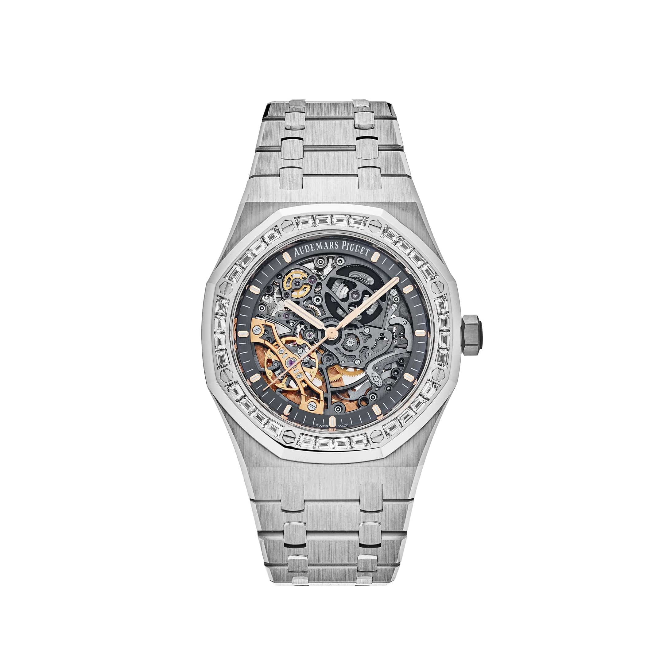 Audemars Piguet Royal Oak Double Balance Wheel Openworked Baguette Bezel 15412BC.ZZ.1220BC.01 Wrist Aficionado