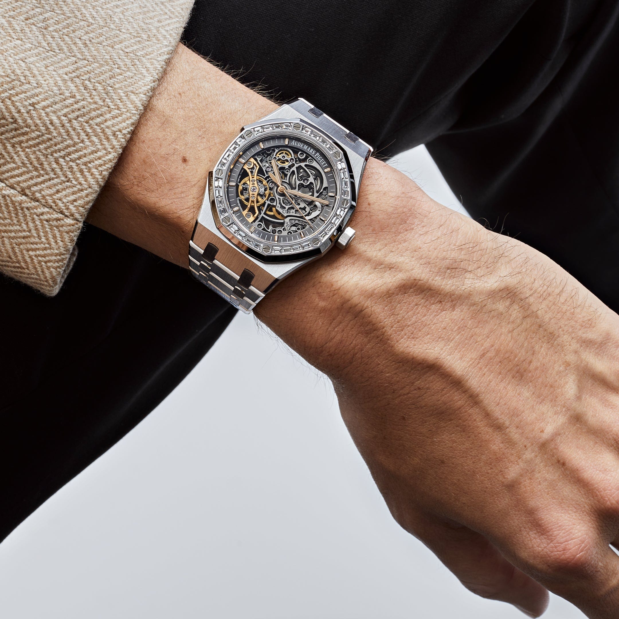 Audemars Piguet Royal Oak Double Balance Wheel Openworked Baguette Bezel 15412BC.ZZ.1220BC.01 Wrist Aficionado