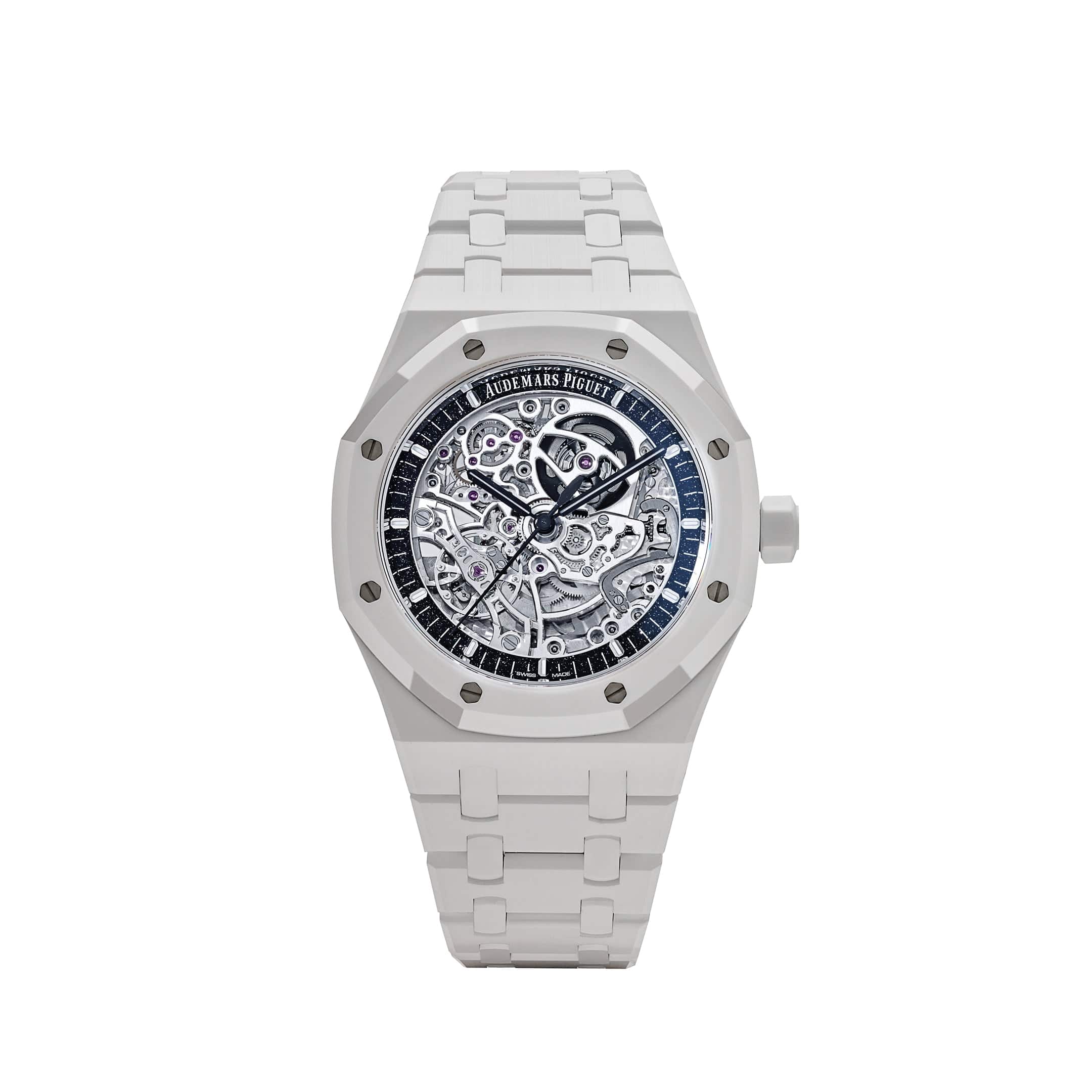 Audemars Piguet Royal Oak 15416CB.OO.1225CB.01 Double Balance Wheel Openworked White Ceramic