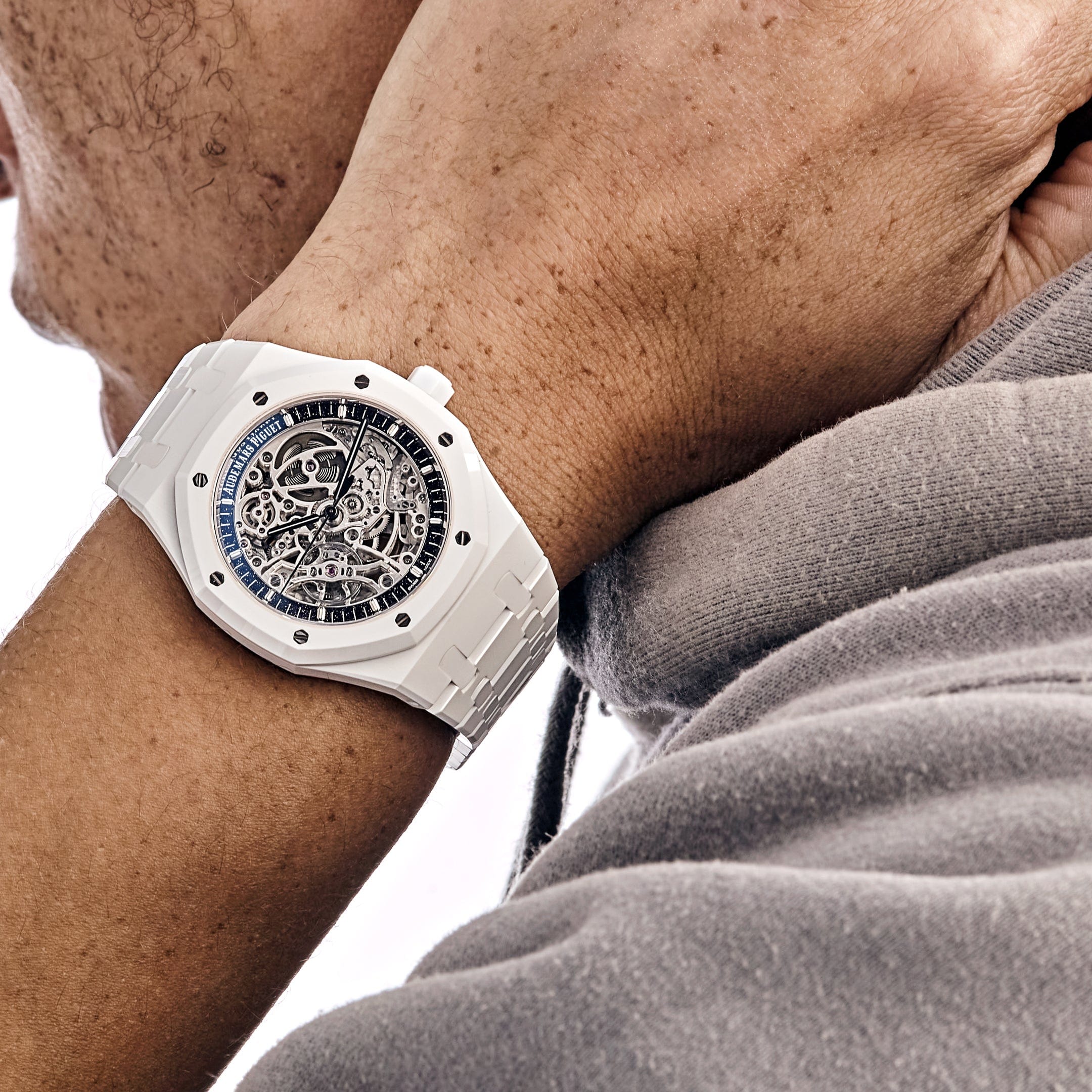 Audemars Piguet Royal Oak 15416CB.OO.1225CB.01 Double Balance Wheel Openworked White Ceramic