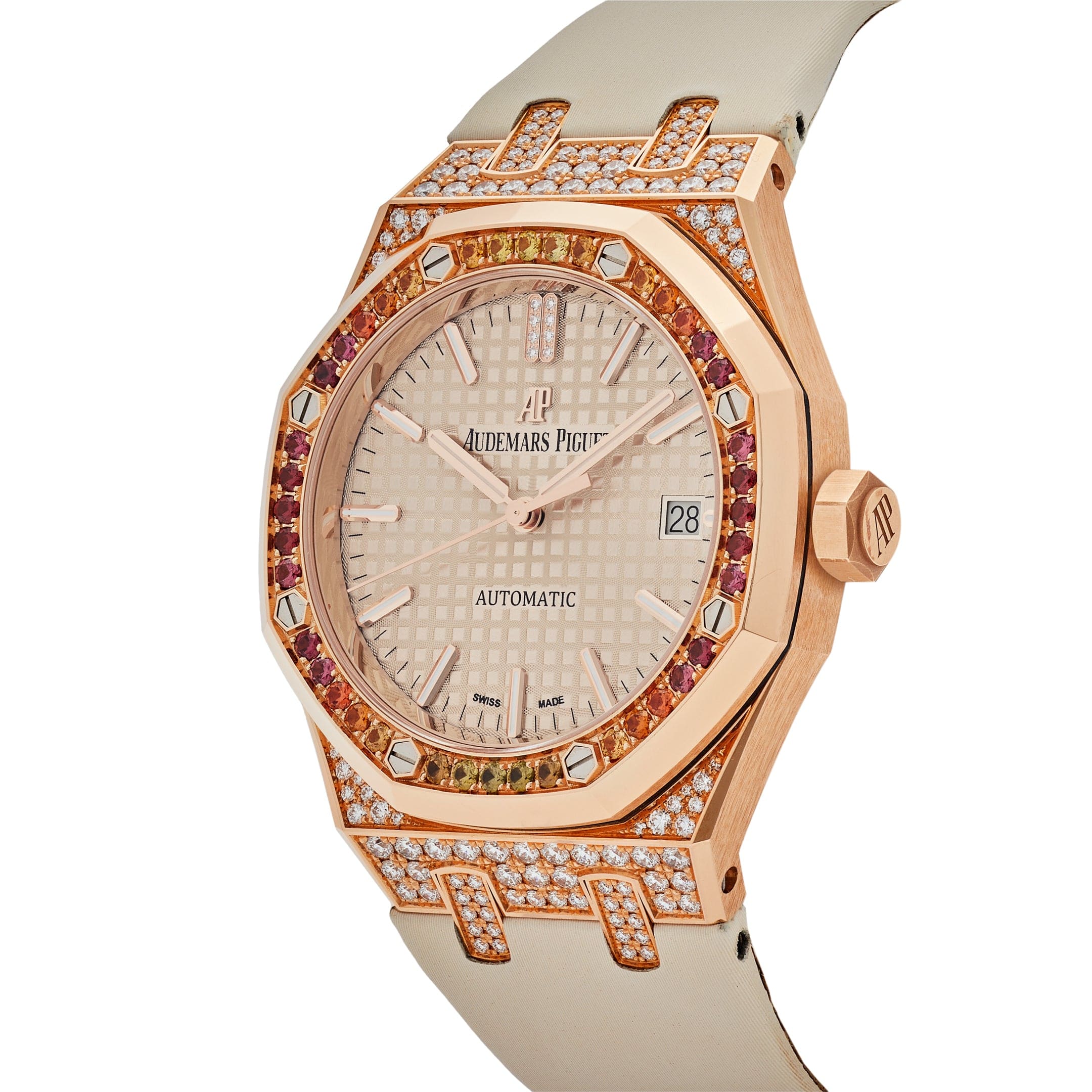 Luxury Watch Audemars Piguet Royal Oak Selfwinding Rose Gold and Diamonds 15452OR.ZY.D038VE.01 Wrist Aficionado