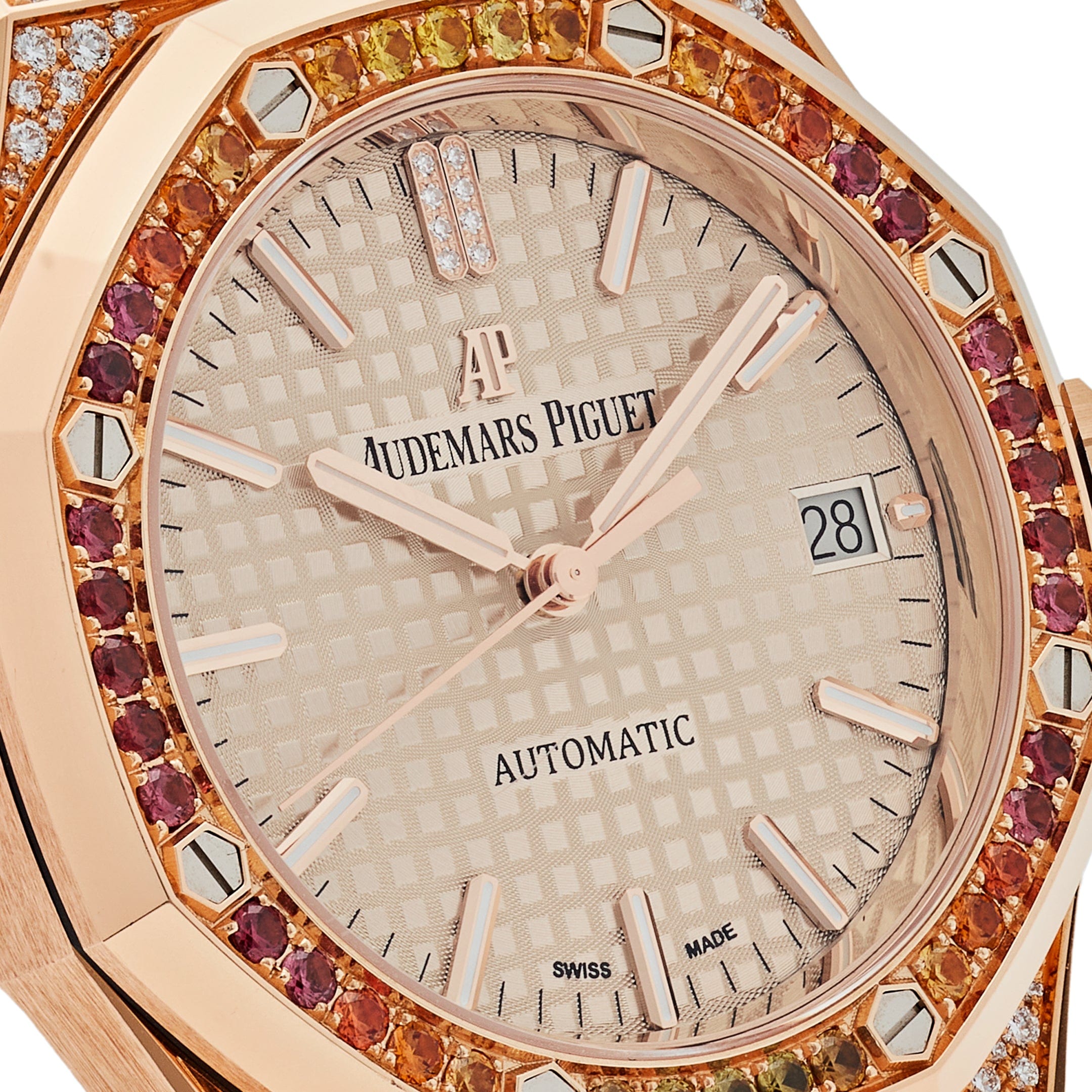 Luxury Watch Audemars Piguet Royal Oak Selfwinding Rose Gold and Diamonds 15452OR.ZY.D038VE.01 Wrist Aficionado