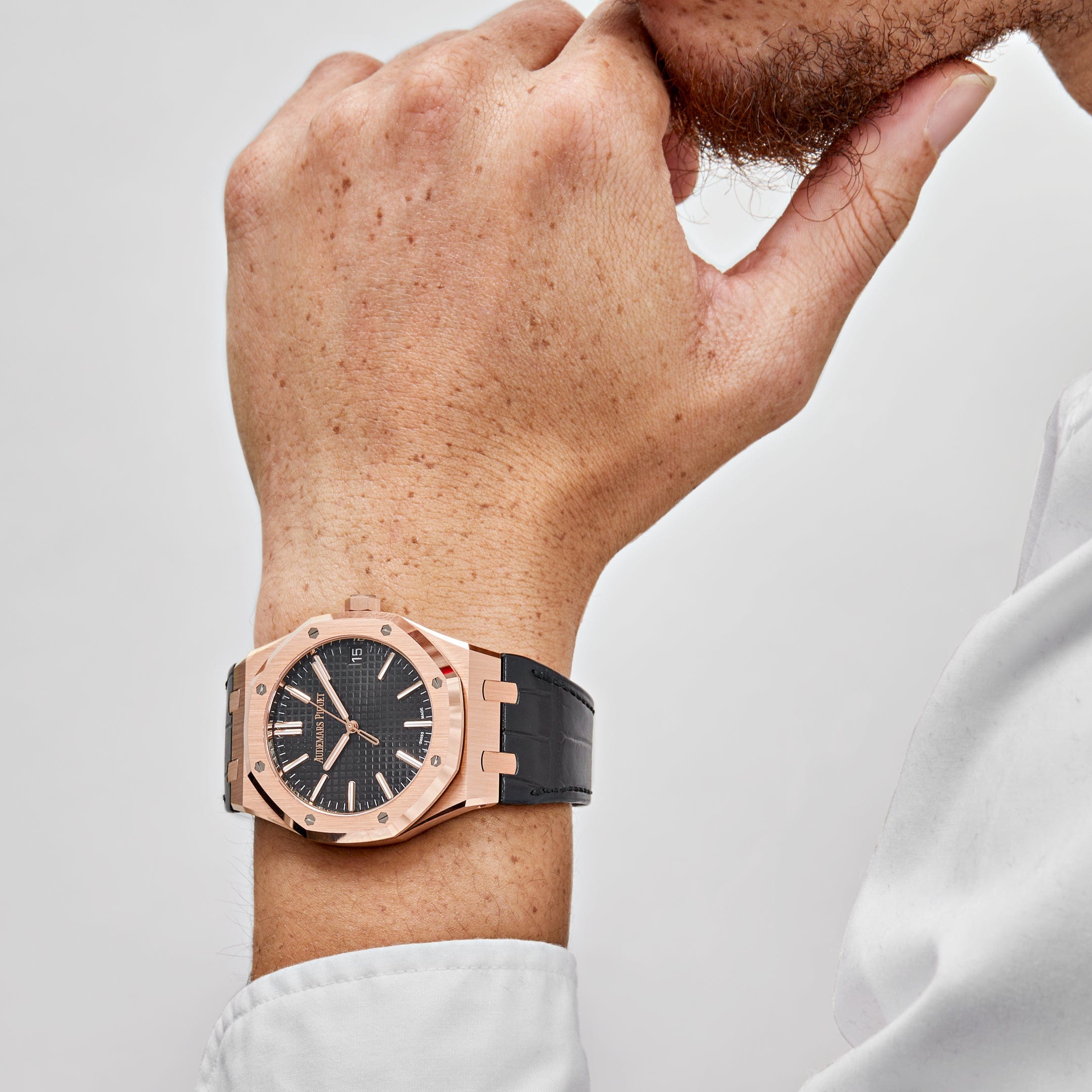 Audemars Piguet Royal Oak Selfwinding Rose Gold 41mm Black Dial 15510OR.OO.D002CR.02