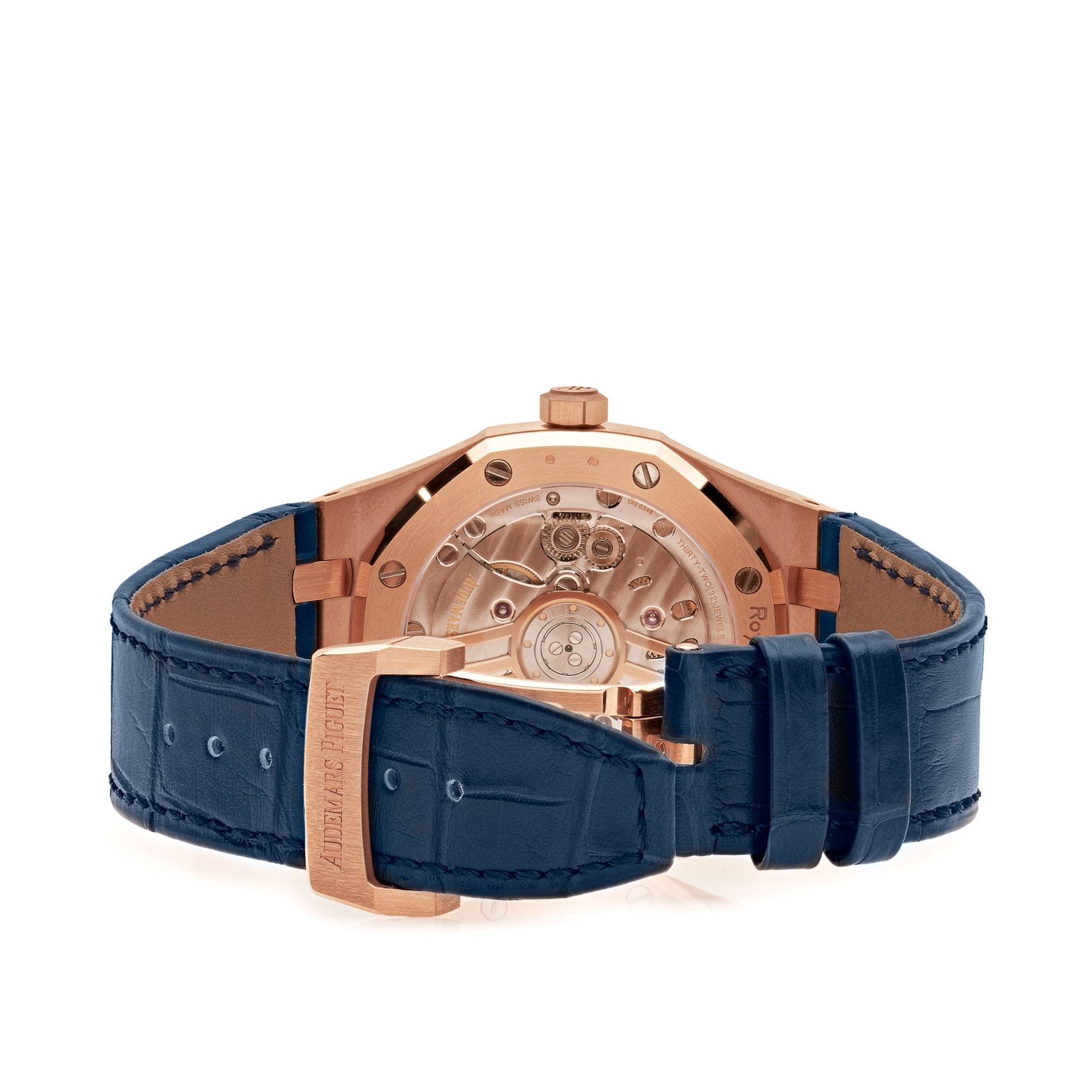 Luxury Watch Audemars Piguet Royal Oak Selfwinding 41mm Rose Gold Blue Dial 15510OR.OO.D315CR.02 Wrist Aficionado