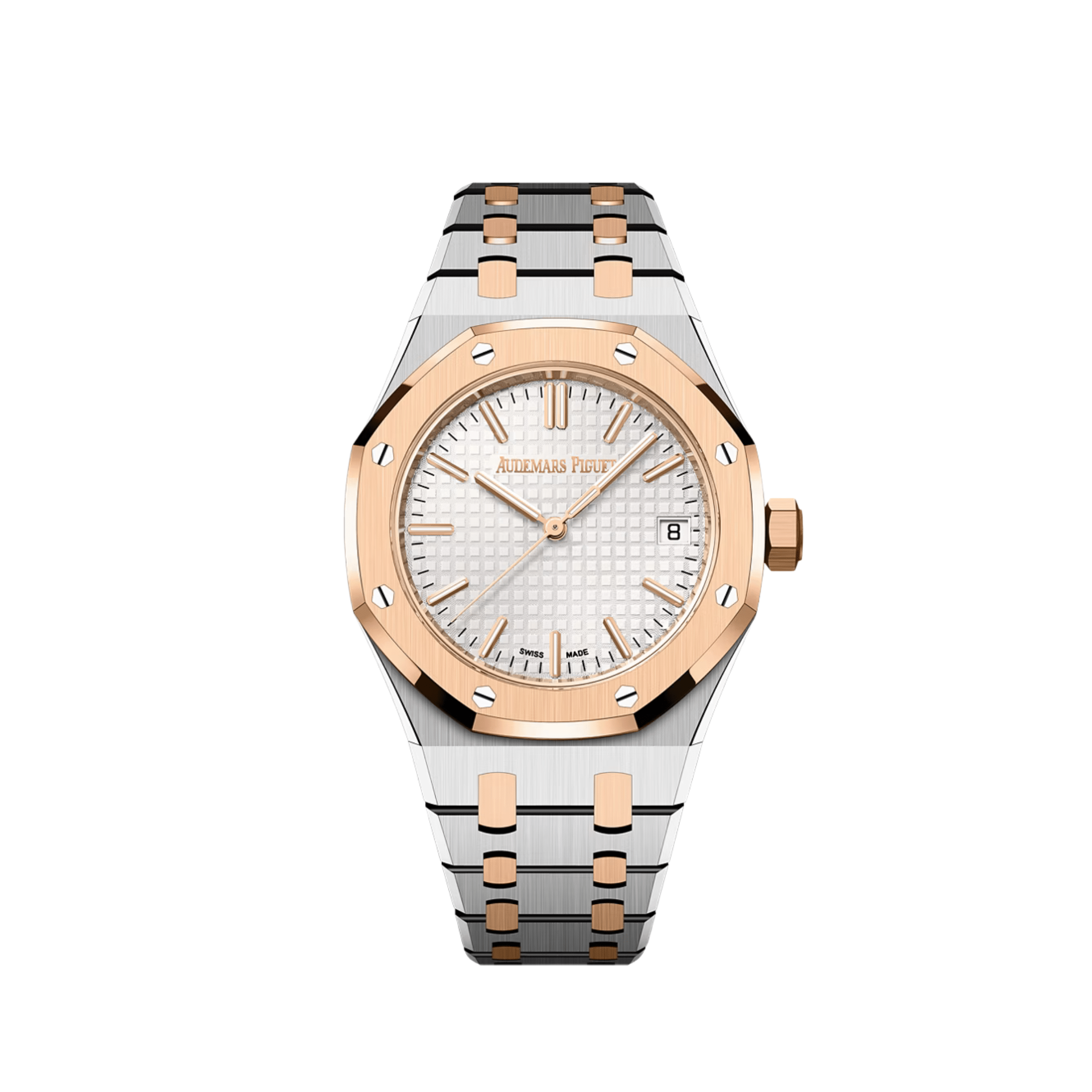 Audemars Piguet Royal Oak 15550SR.OO.1356SR.01 Stainless Steel Rose Gold White Dial (2023)