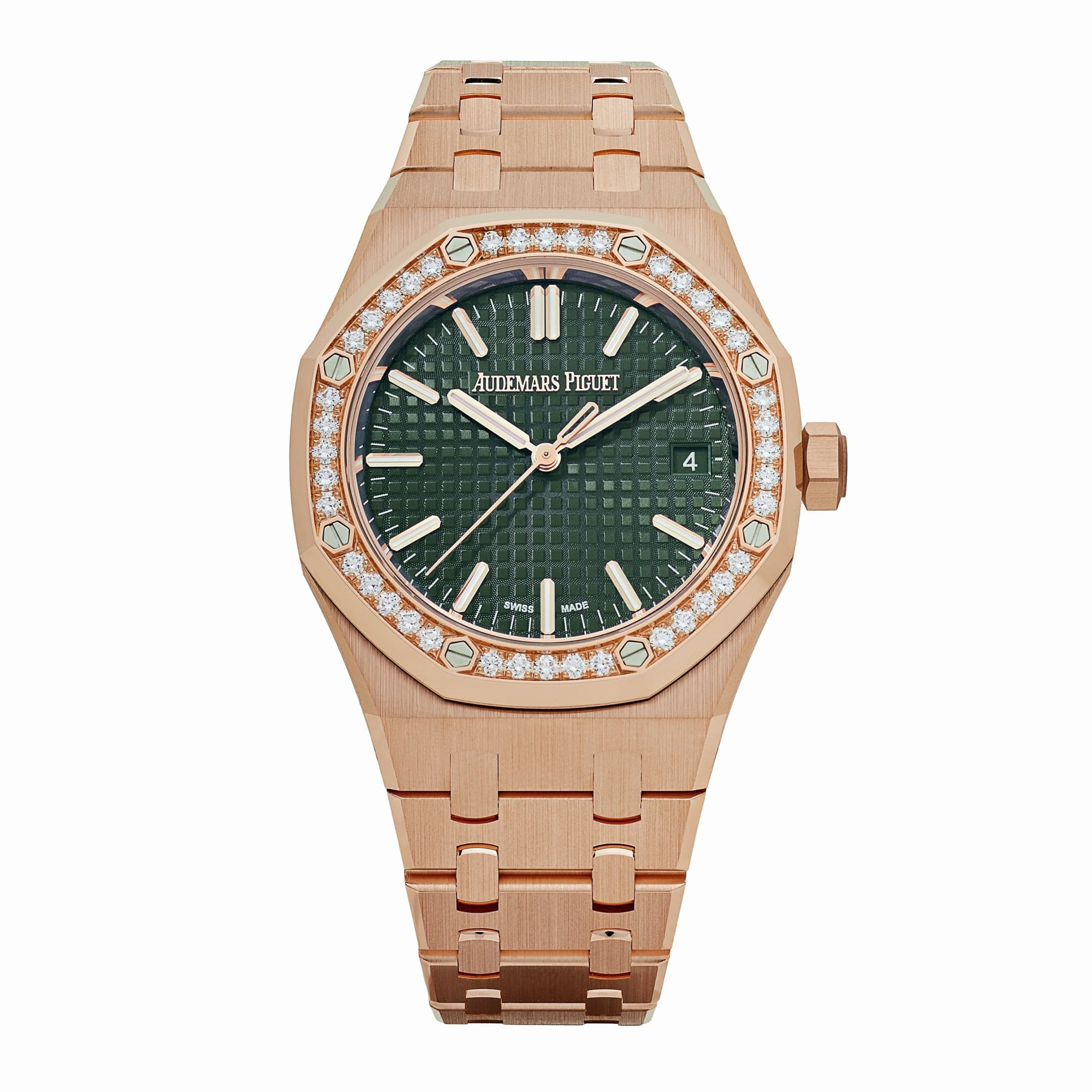 Audemars Piguet Royal Oak 15551OR.ZZ.1356OR.06 Selfwinding Rose Gold Khaki Green Dial