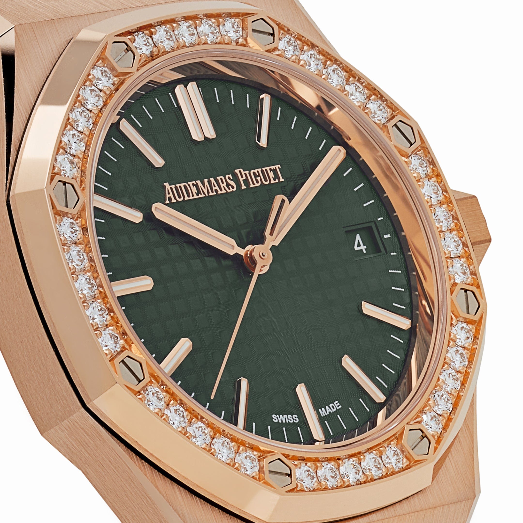 Audemars Piguet Royal Oak 15551OR.ZZ.1356OR.06 Selfwinding Rose Gold Khaki Green Dial