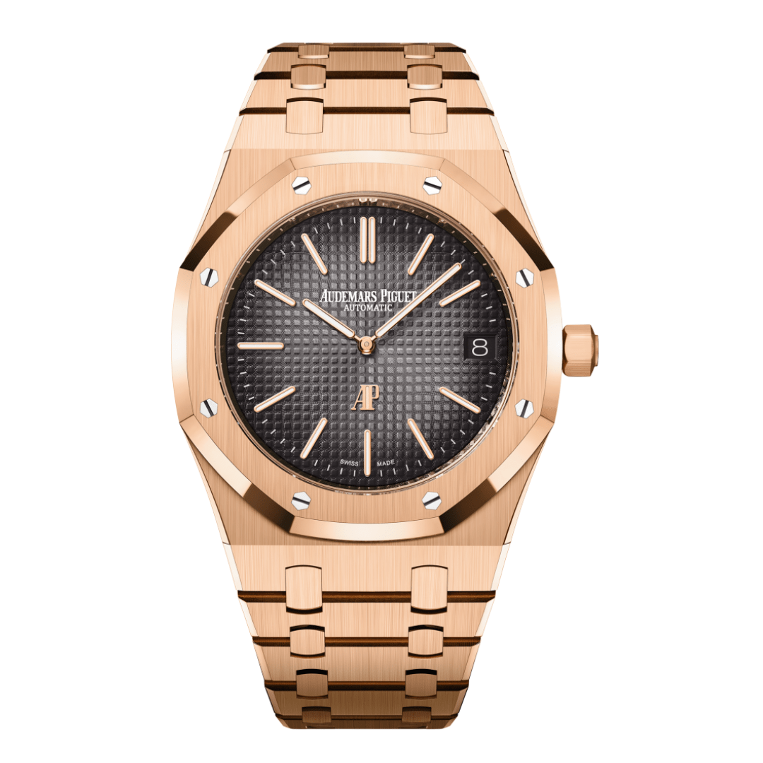 Luxury Watch Audemars Piguet Royal Oak "Jumbo" Extra-Thin Rose Gold 16202OR.OO.1240OR.02 Wrist Aficionado