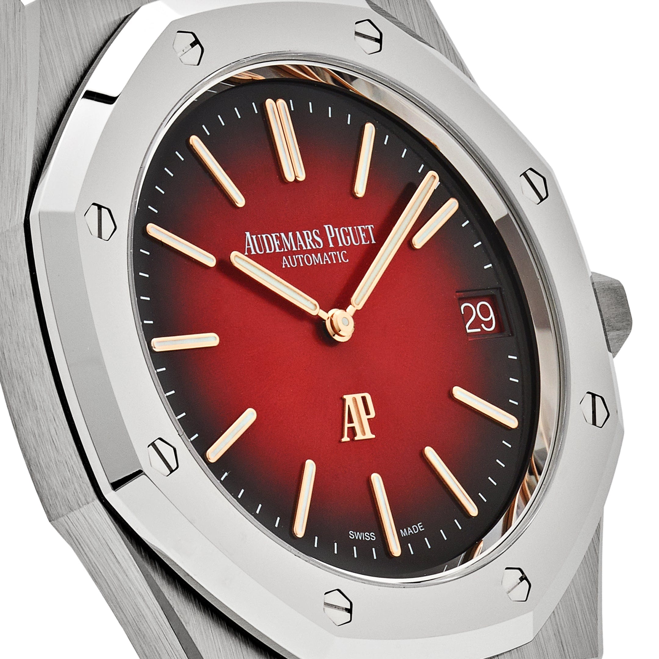 Audemars Piguet Royal Oak 16202XT.OO.1240XT.01 'Jumbo' Extra-Thin Titanium Burgundy Dial (2023)