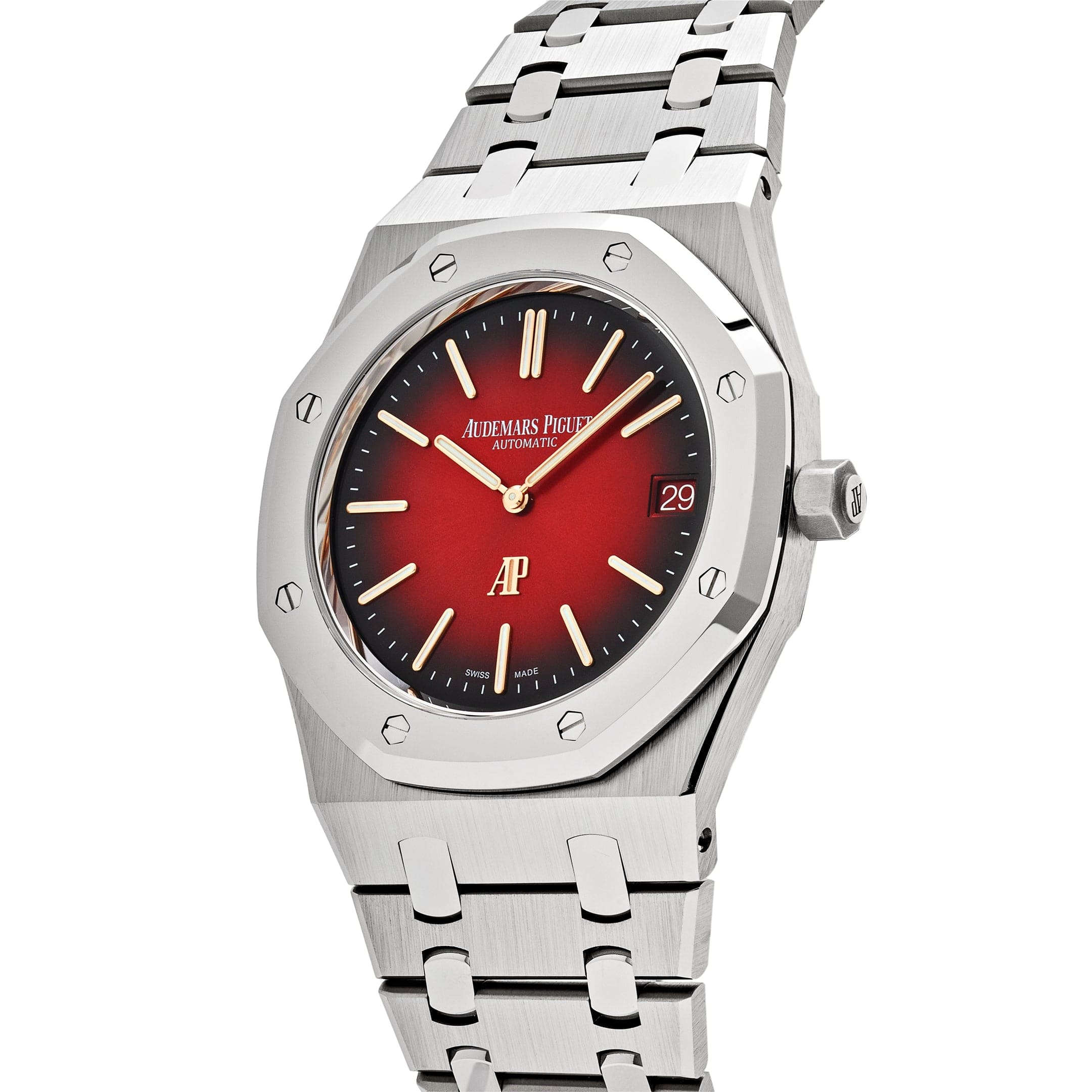 Audemars Piguet Royal Oak 16202XT.OO.1240XT.01 'Jumbo' Extra-Thin Titanium Burgundy Dial (2023)