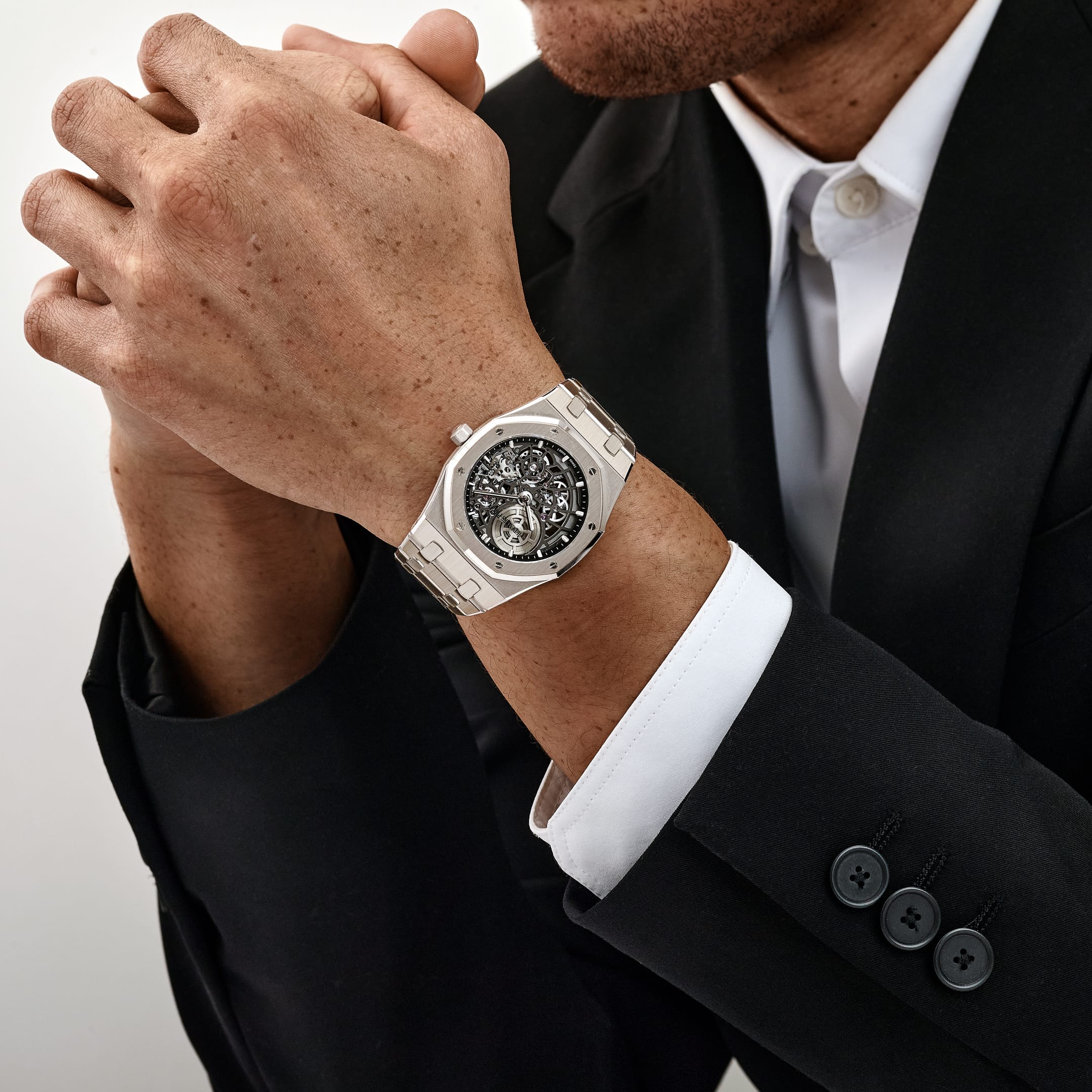 Audemars Piguet Royal Oak 16204BC.OO.1240BC.01 'Jumbo' Extra-Thin Openworked White Gold