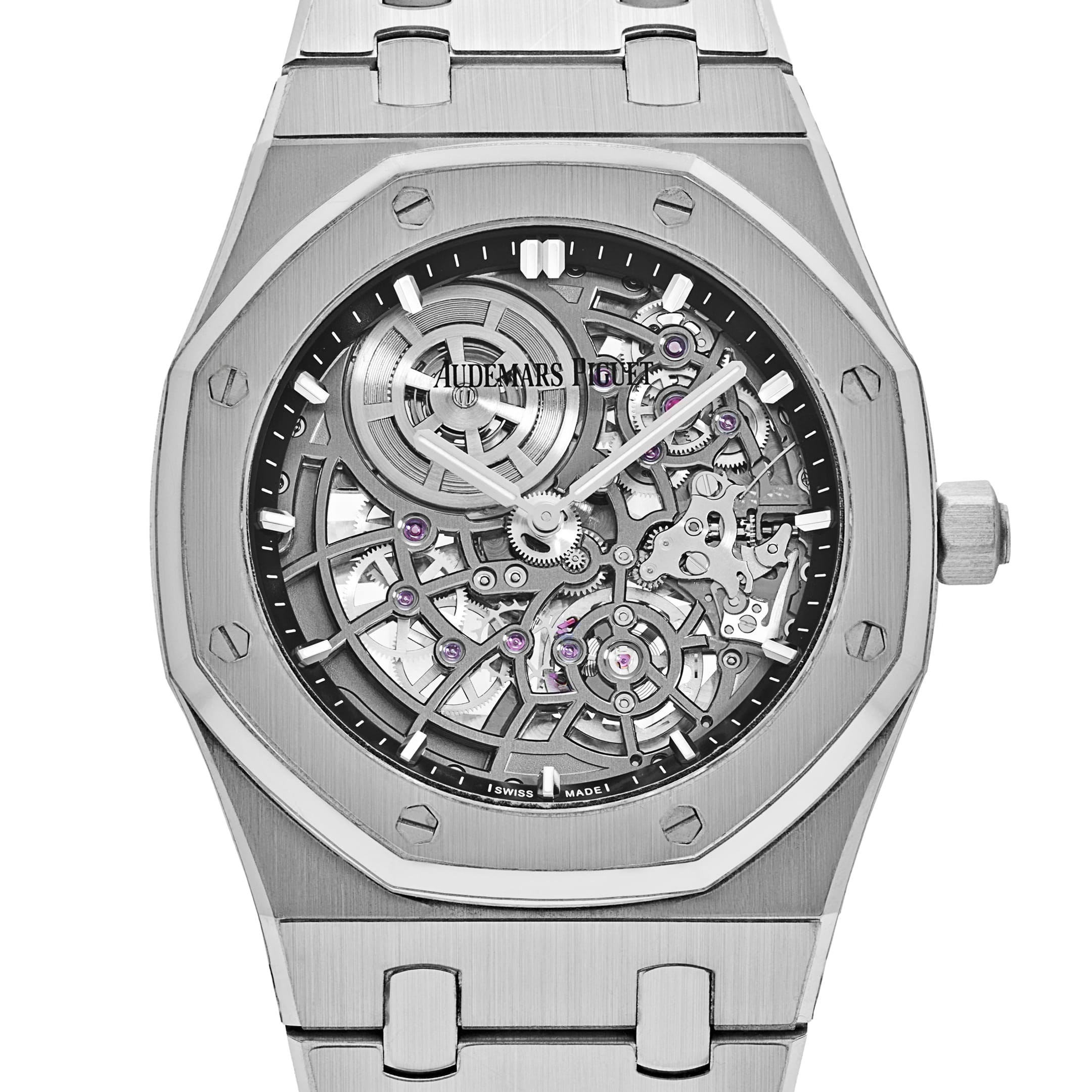 Audemars Piguet Royal Oak 16204BC.OO.1240BC.01 'Jumbo' Extra-Thin Openworked White Gold