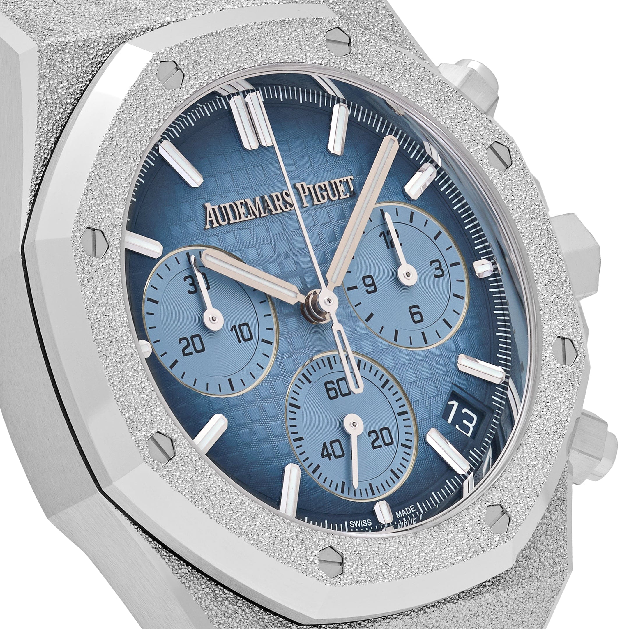 Audemars Piguet Royal Oak 26240BC.GG.1324BC.02 Chronograph Frosted White Gold Light Blue Dial (2024)