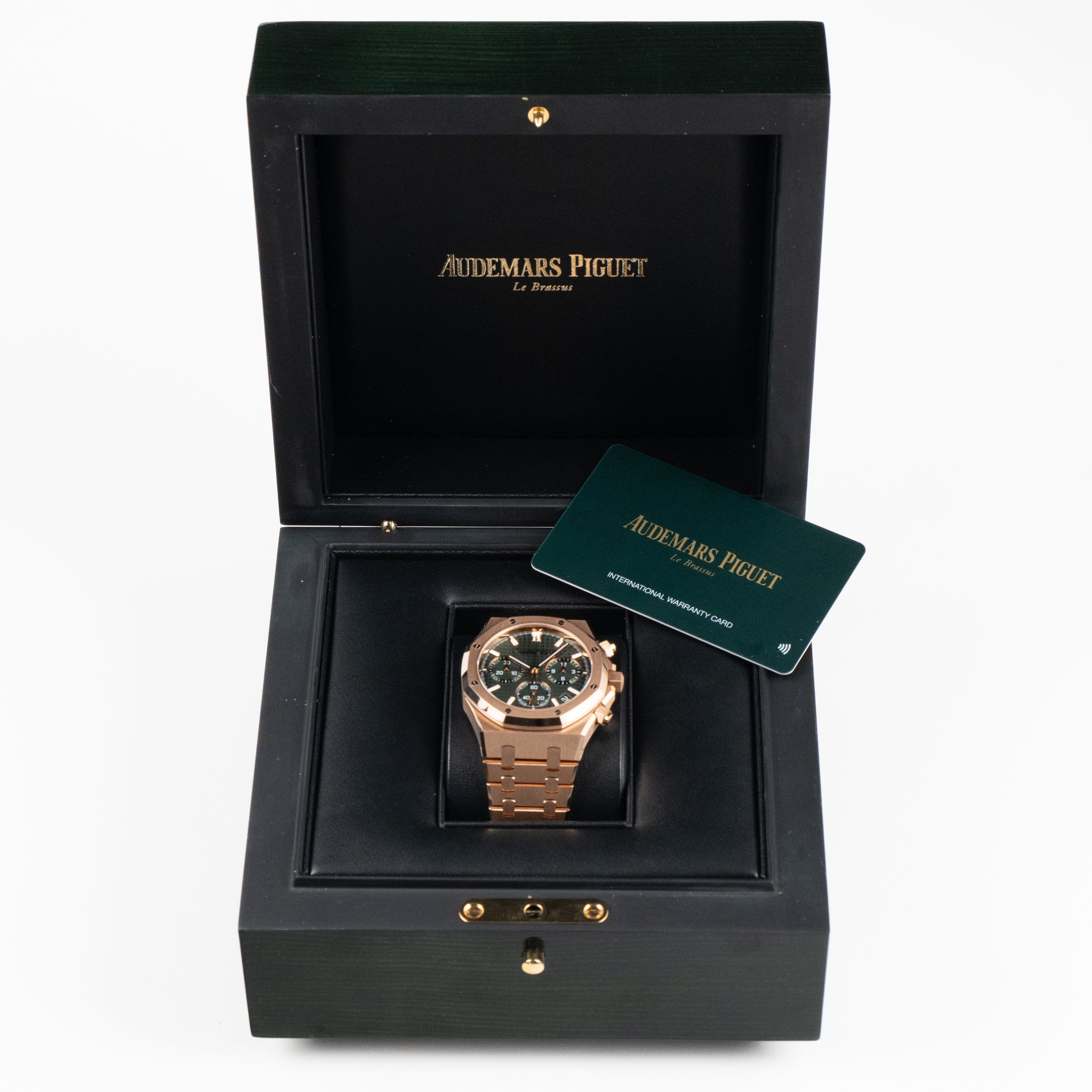 Audemars Piguet Royal Oak 26240OR.OO.1320OR.08 Chronograph Rose Gold Khaki Green Dial (2024)