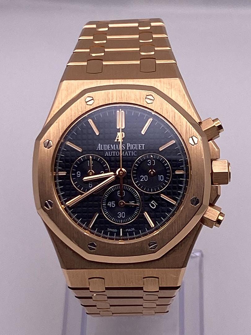 Luxury Watch Audemars Piguet Royal Oak Chronograph 41mm Rose Gold 26320OR.OO.1220OR.01 Wrist Aficionado