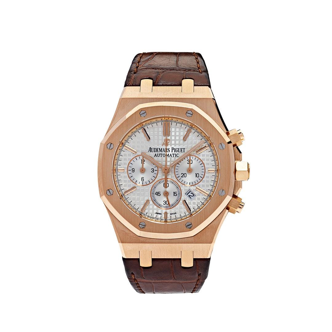 Luxury Watch Audemars Piguet Royal Oak Chronograph Rose Gold 26320OR.OO.D088CR.01 Wrist Aficionado