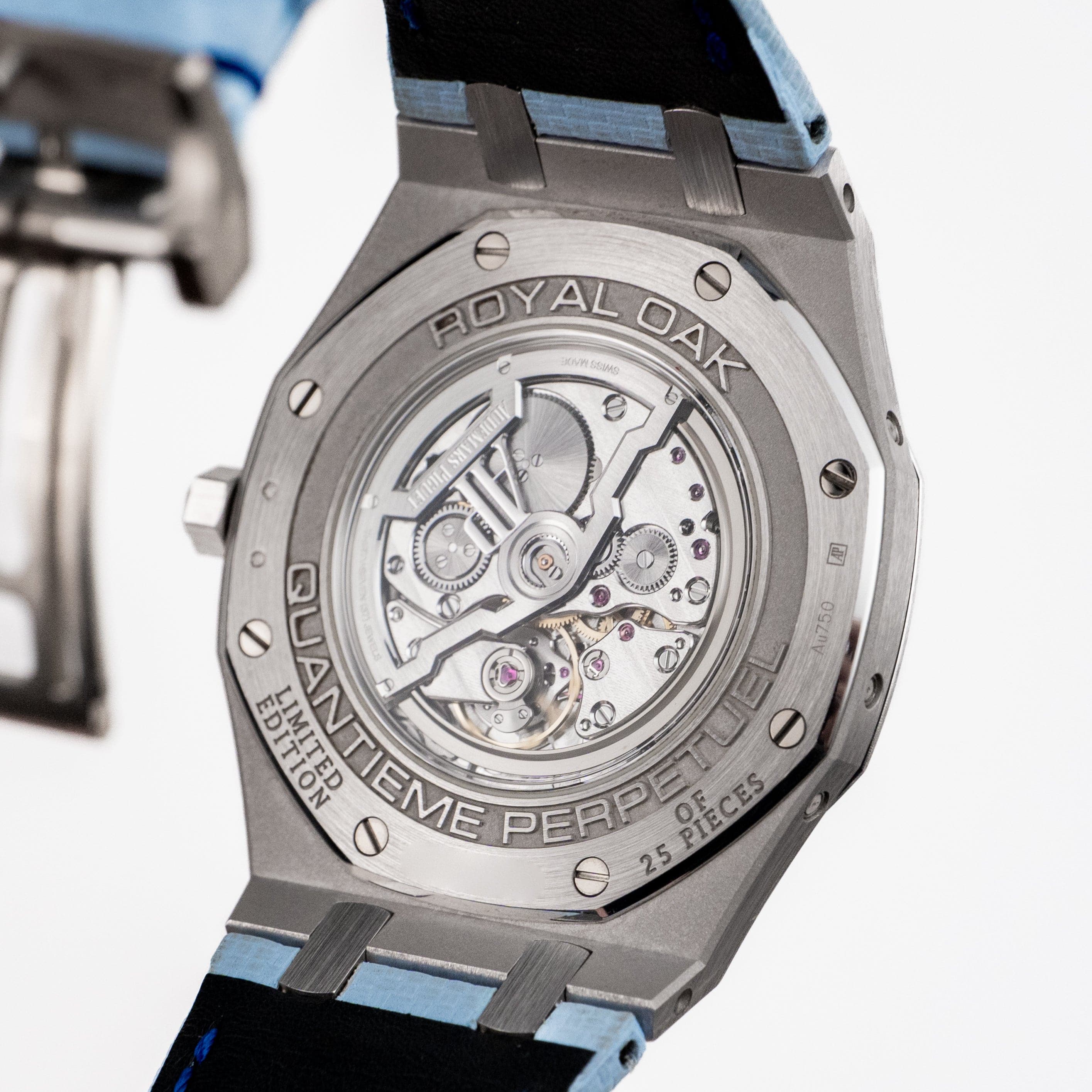 Audemars Piguet Royal Oak 26586BC.OO.1240.BC.99 Perpetual Calendar RD2 Ultra-Thin “Luminary” White Gold Light Blue Limited Edition of 25