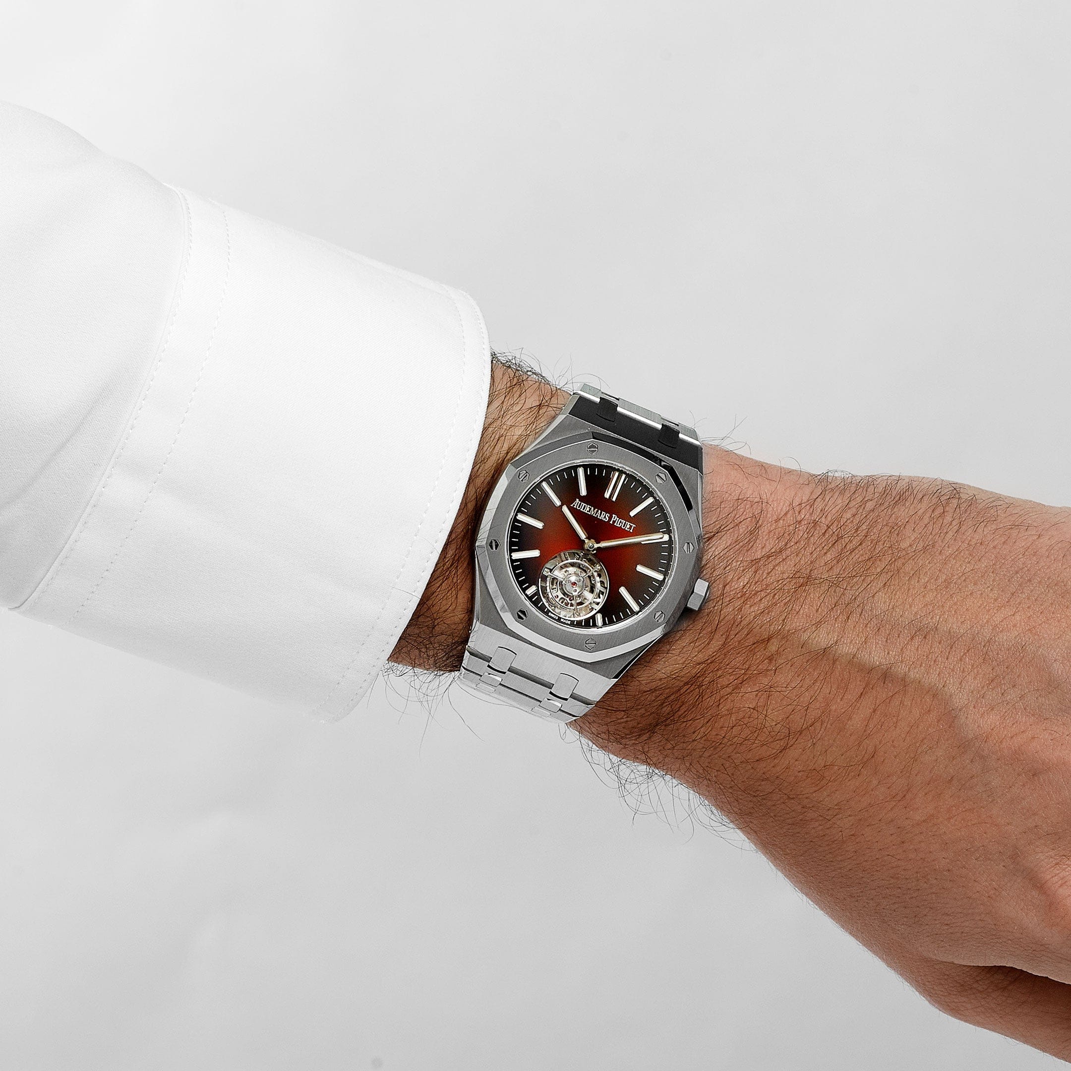 Audemars Piguet Royal Oak 26730ST.OO.1320ST.05 Selfwinding Flying Tourbillon Red Burgundy Stainless Steel