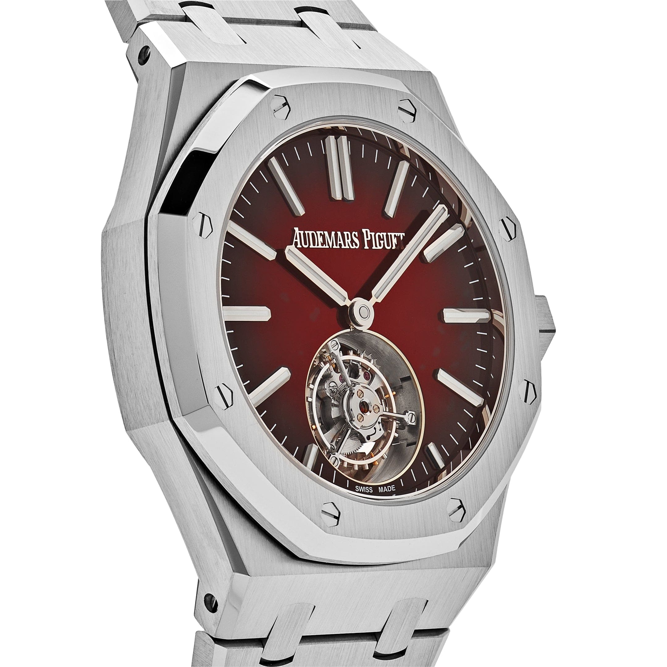 Audemars Piguet Royal Oak 26730ST.OO.1320ST.05 Selfwinding Flying Tourbillon Red Burgundy Stainless Steel