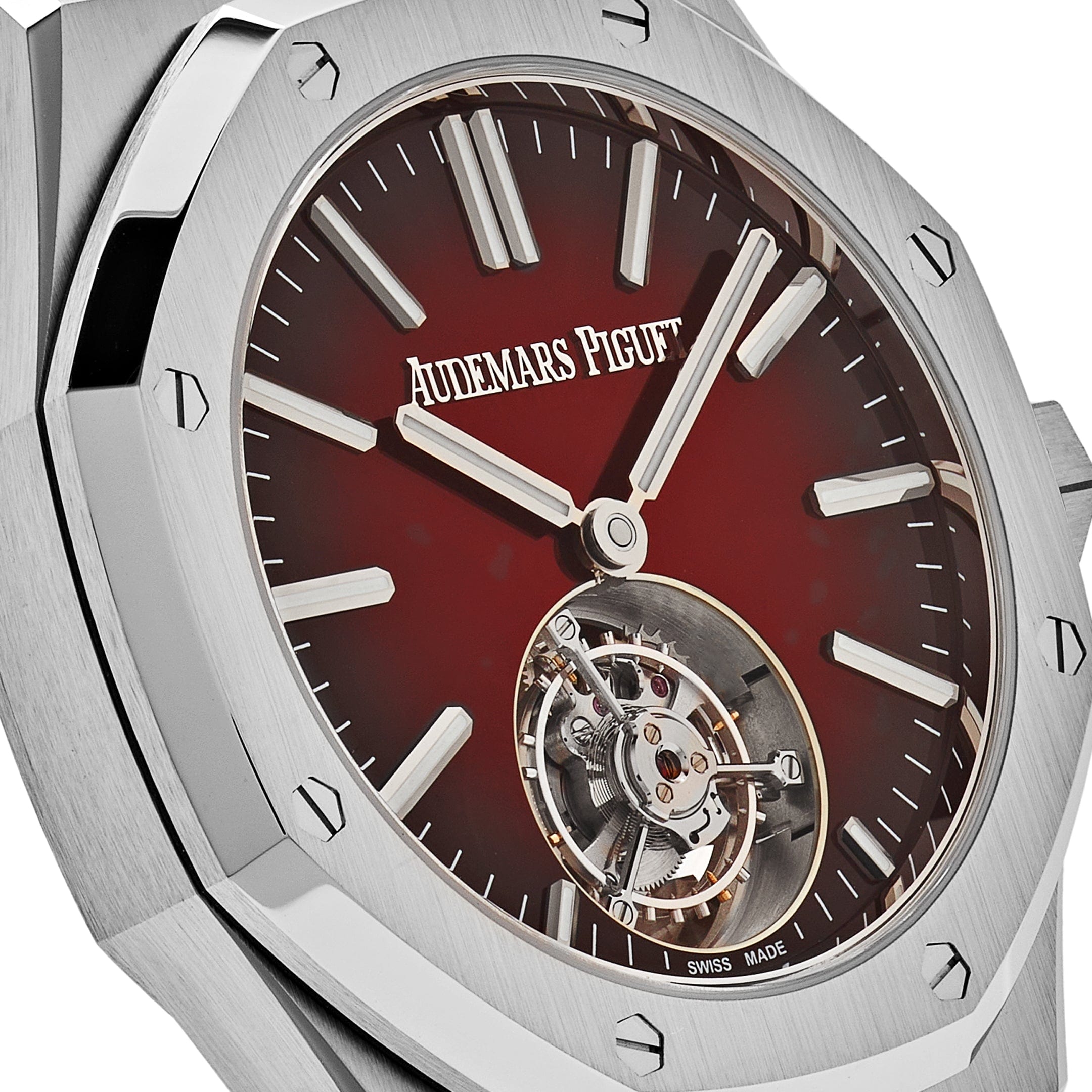 Audemars Piguet Royal Oak 26730ST.OO.1320ST.05 Selfwinding Flying Tourbillon Red Burgundy Stainless Steel