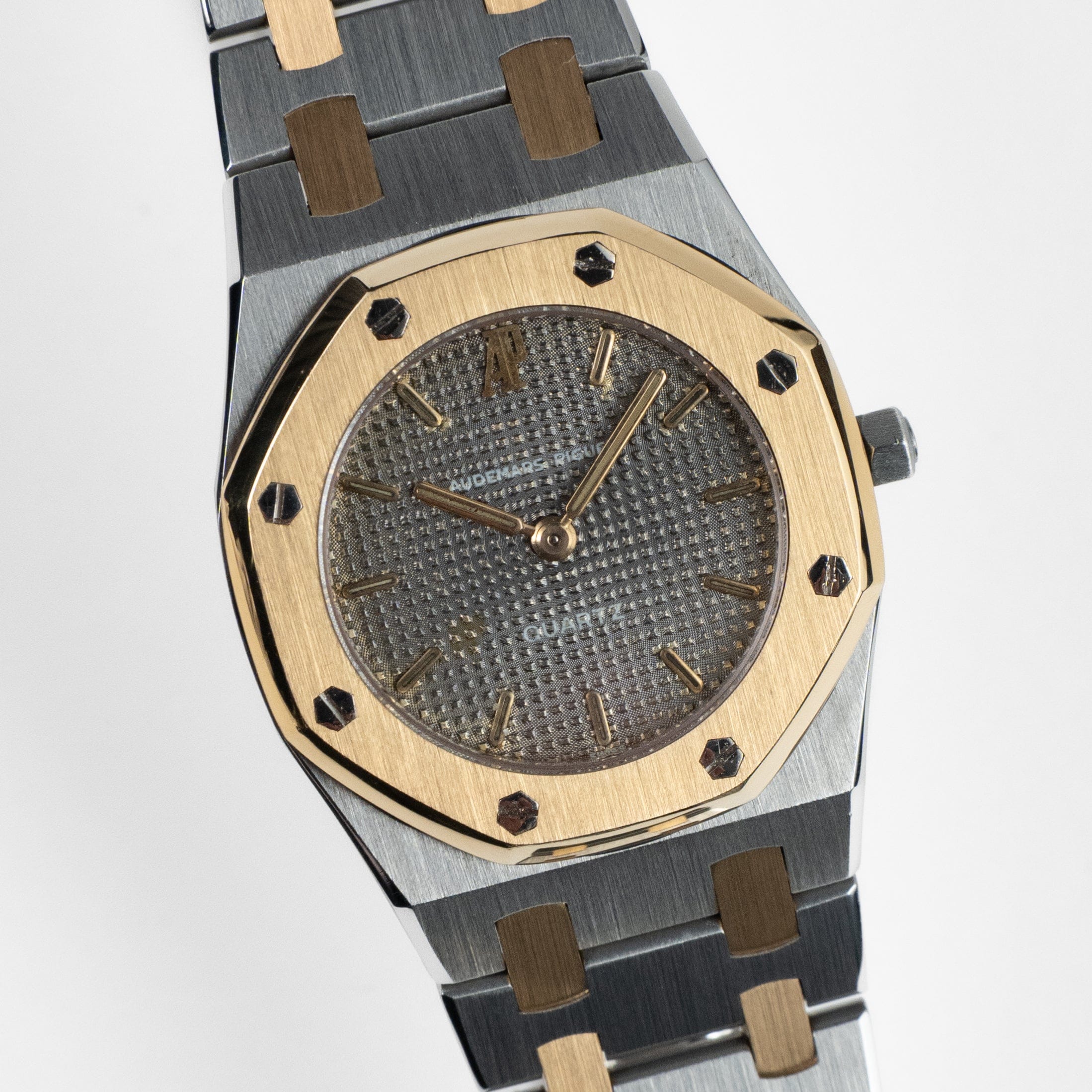 Audemars Piguet Royal Oak 6007SA 'Ladies' Stainless Steel Yellow Gold Grey Dial