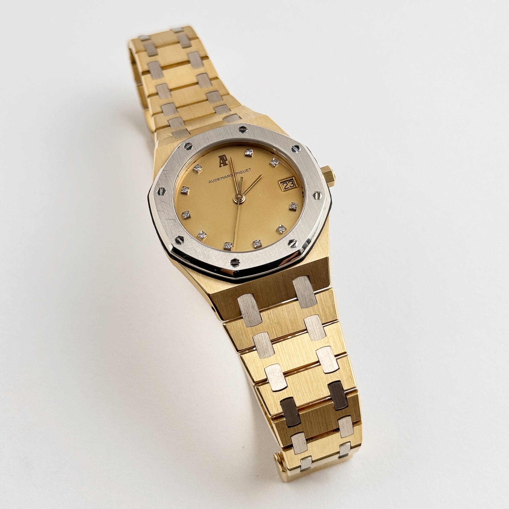 Audemars Piguet Royal Oak 6023AC Yellow Gold White Gold Diamond Dial Quartz
