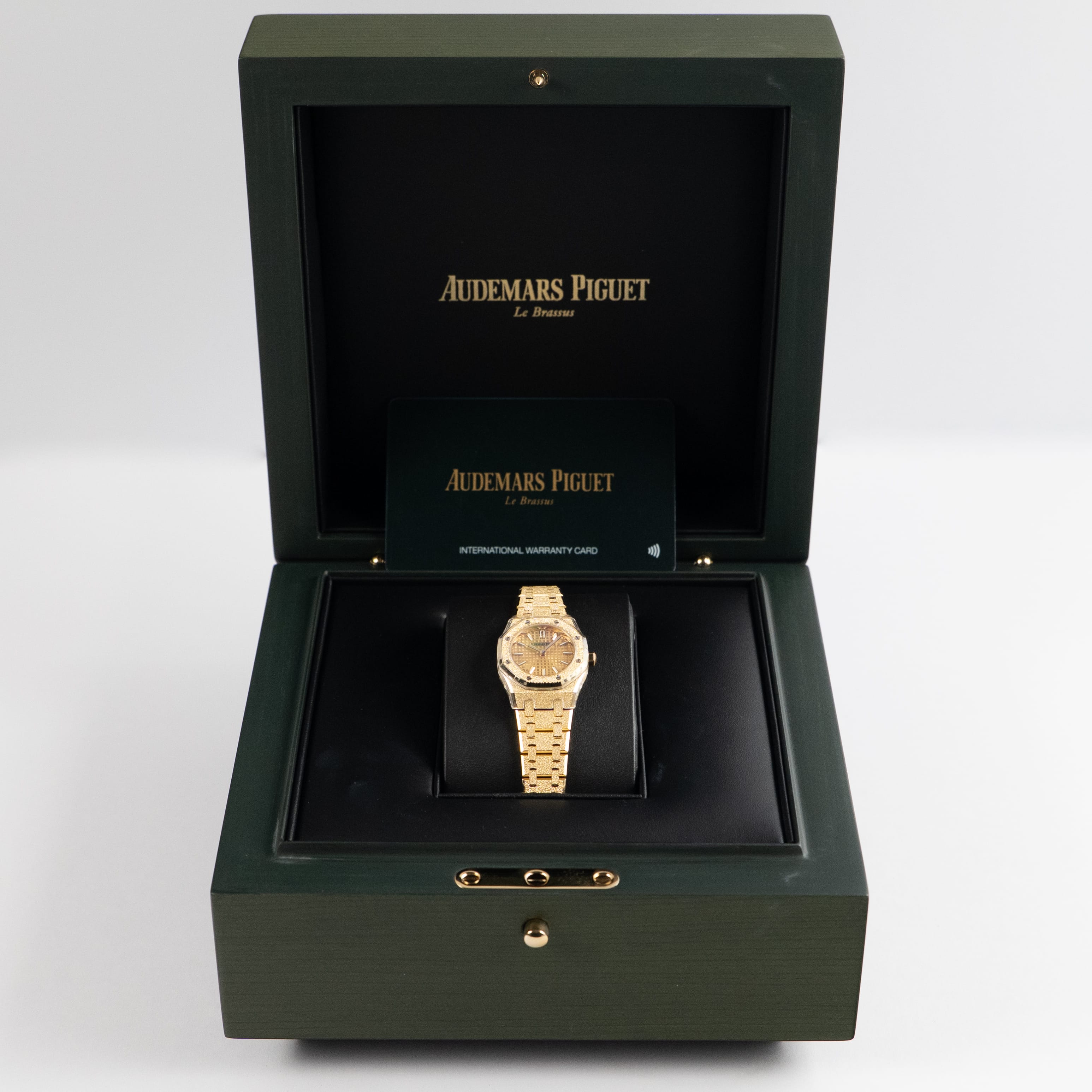 Audemars Piguet Royal Oak 67630BA.GG.1312BA.01 'Mini' Frosted Yellow Gold Quartz (2026)