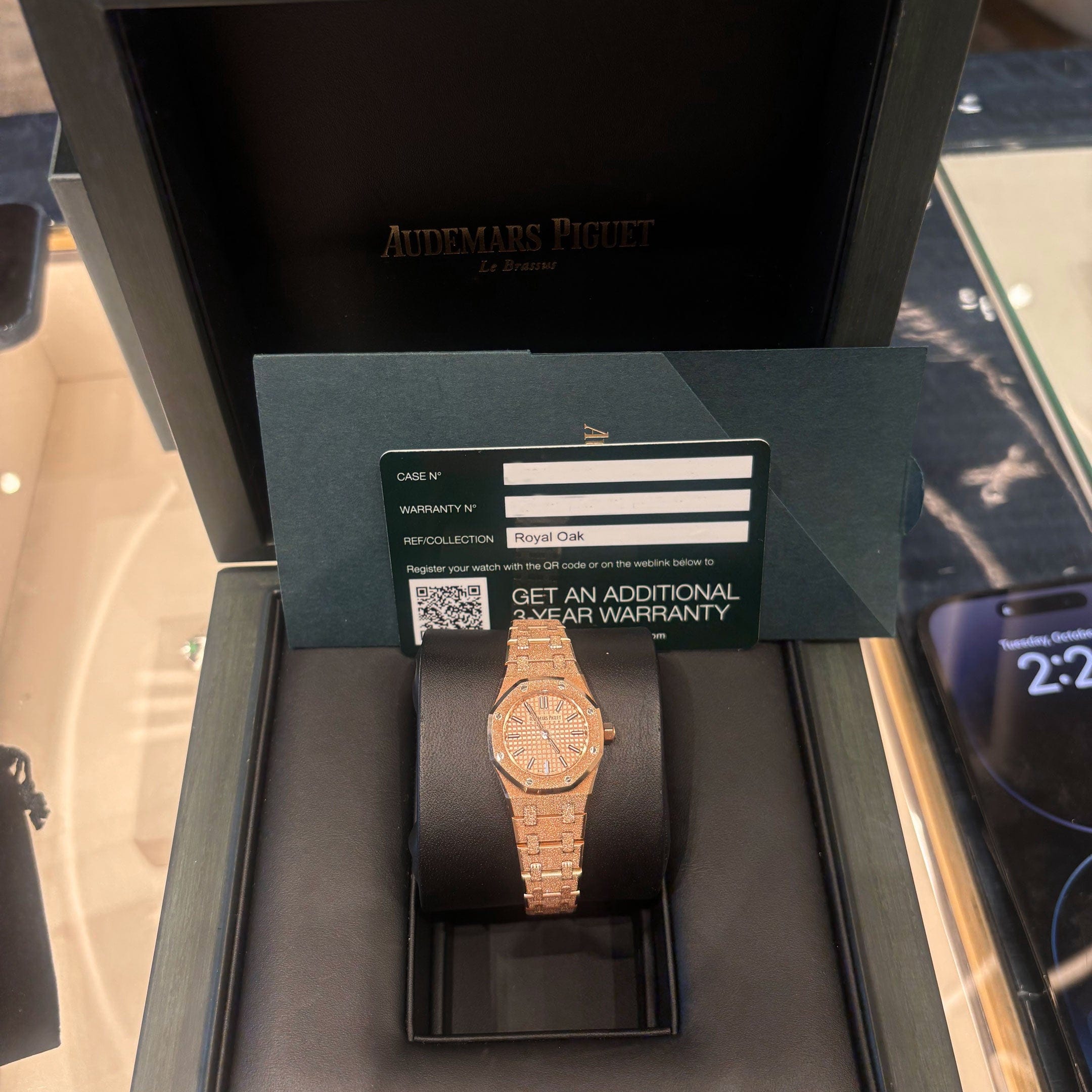 Audemars Piguet Royal Oak 67630OR.GG.1312OR.01 'Mini' Frosted Rose Gold Quartz (2025)