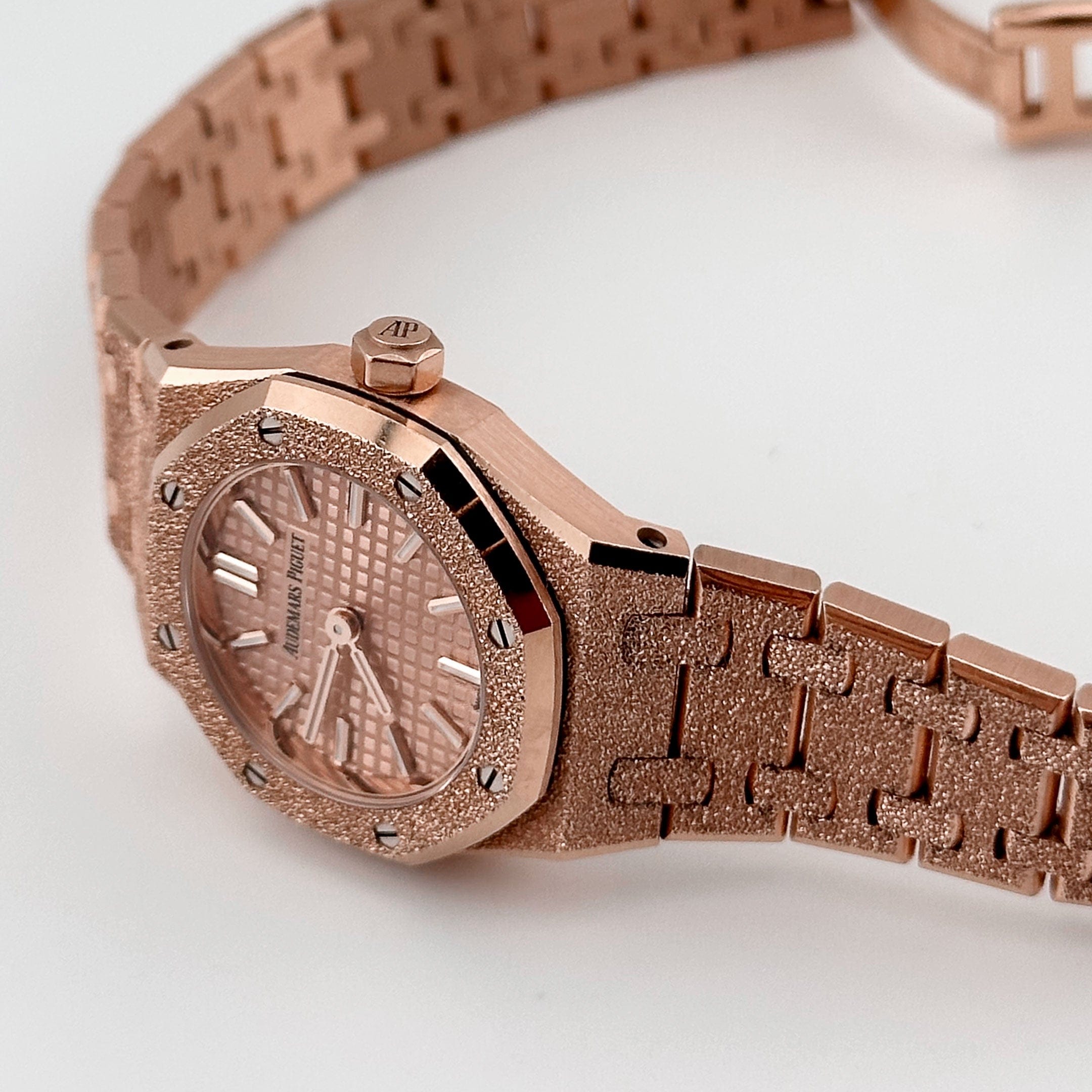Audemars Piguet Royal Oak 67630OR.GG.1312OR.01 'Mini' Frosted Rose Gold Quartz (2025)