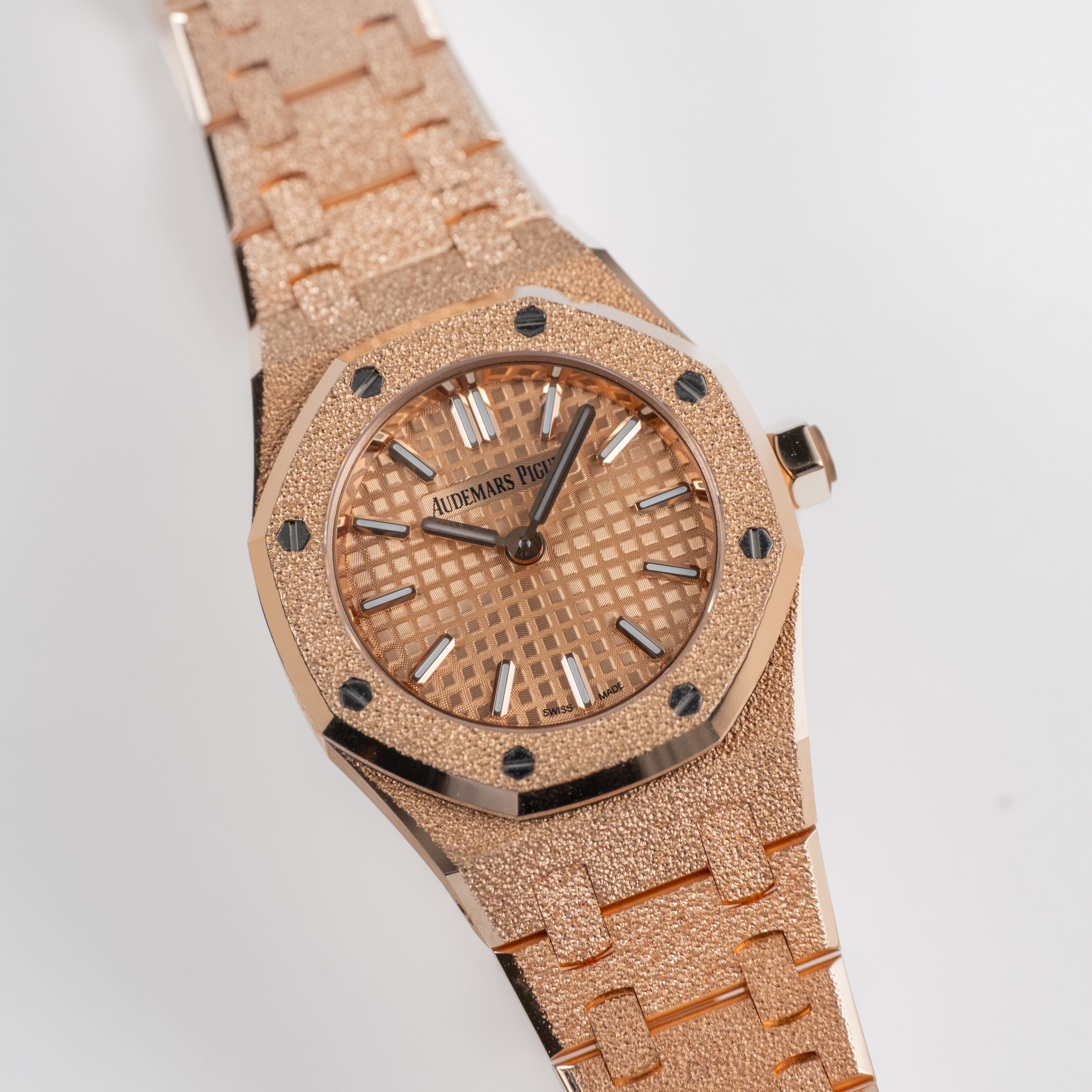 Audemars Piguet Royal Oak 67630OR.GG.1312OR.01 'Mini' Frosted Rose Gold Quartz (2025)