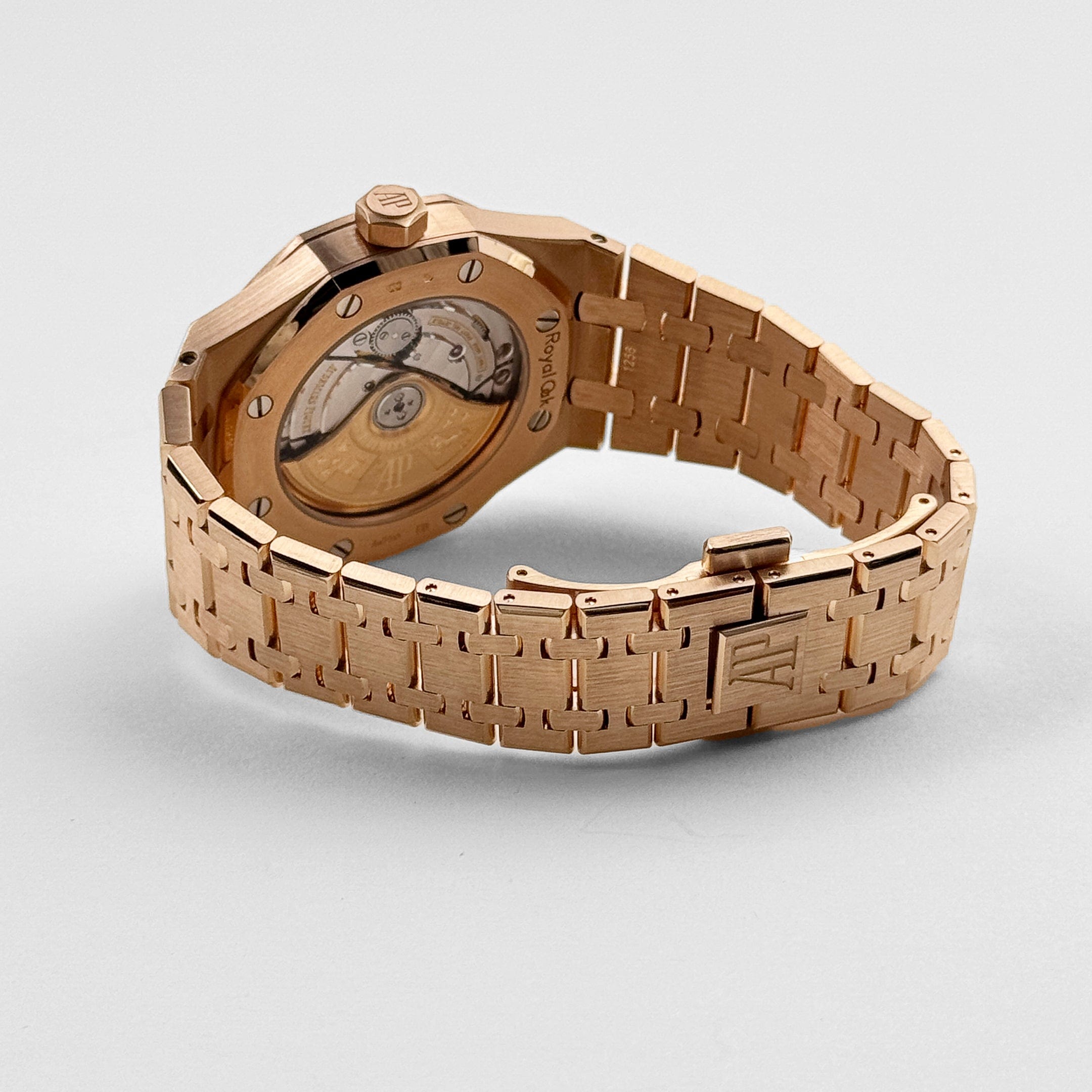 Audemars Piguet Royal Oak 77351OR.ZZ.1261OR.01 'Ladies' Rose Gold White Dial Diamond Bezel (2021)