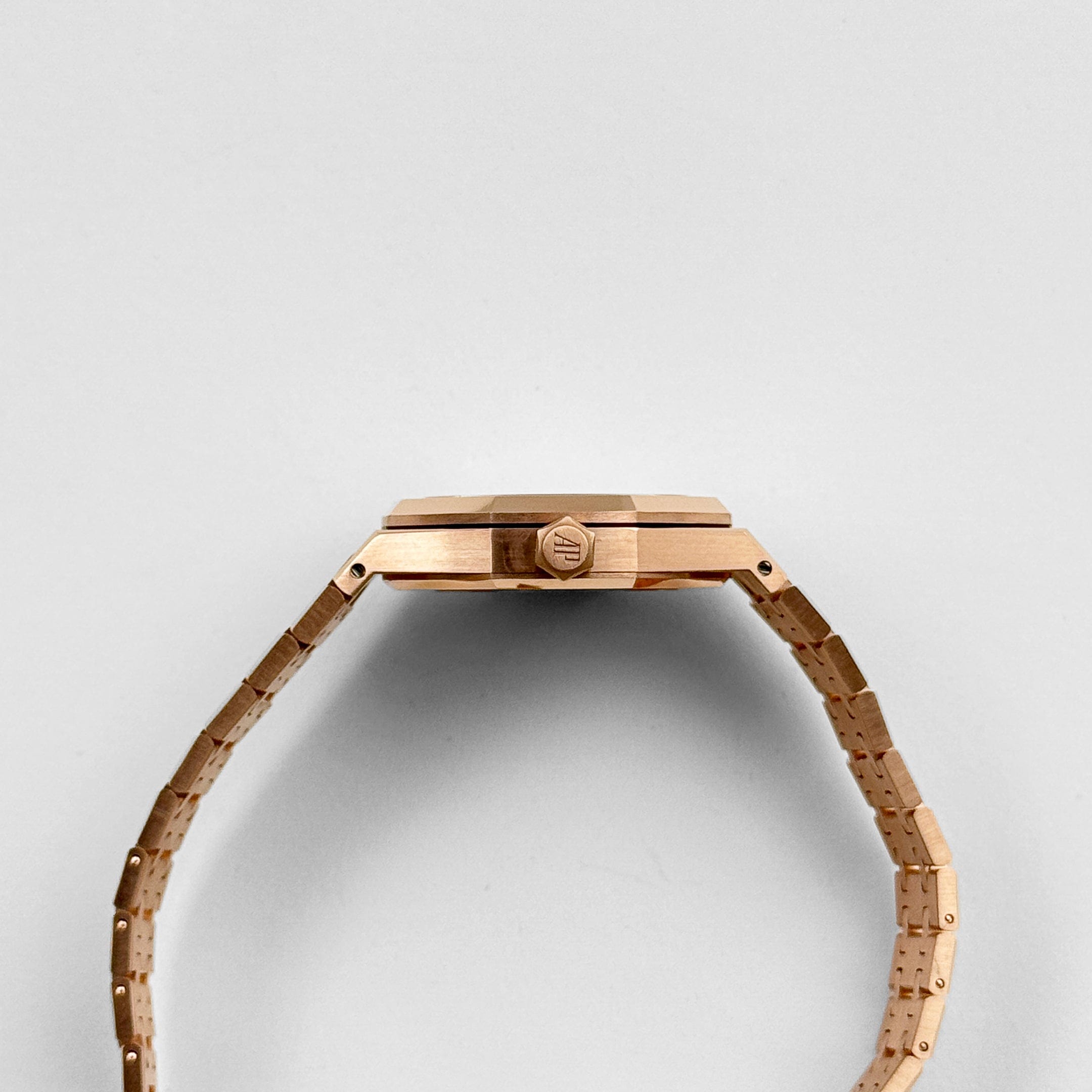 Audemars Piguet Royal Oak 77351OR.ZZ.1261OR.01 'Ladies' Rose Gold White Dial Diamond Bezel (2021)