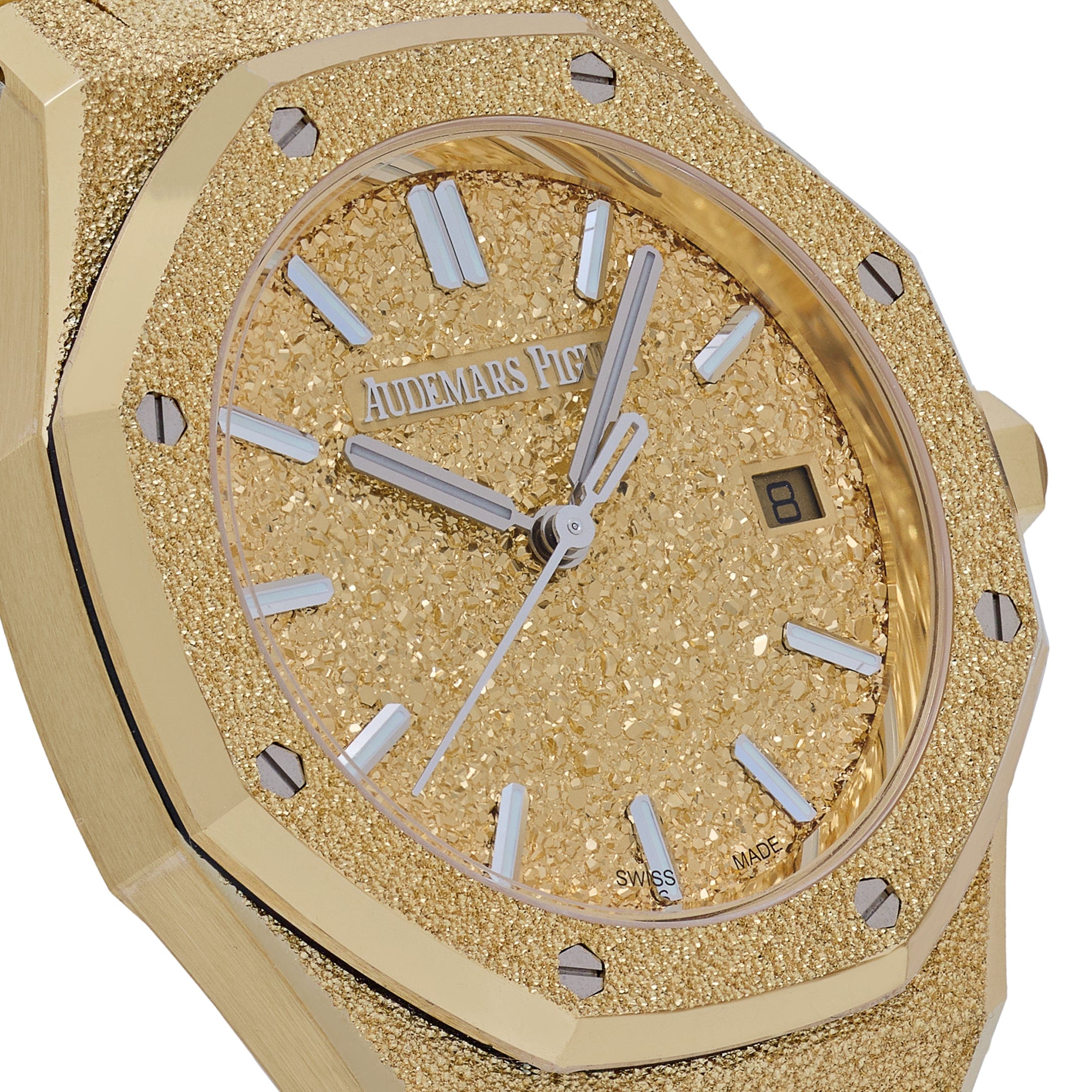 Audemars Piguet Royal Oak 77450BA.GG.1361BA.01 Frosted Yellow Gold Crystal Sand Dial (2024)