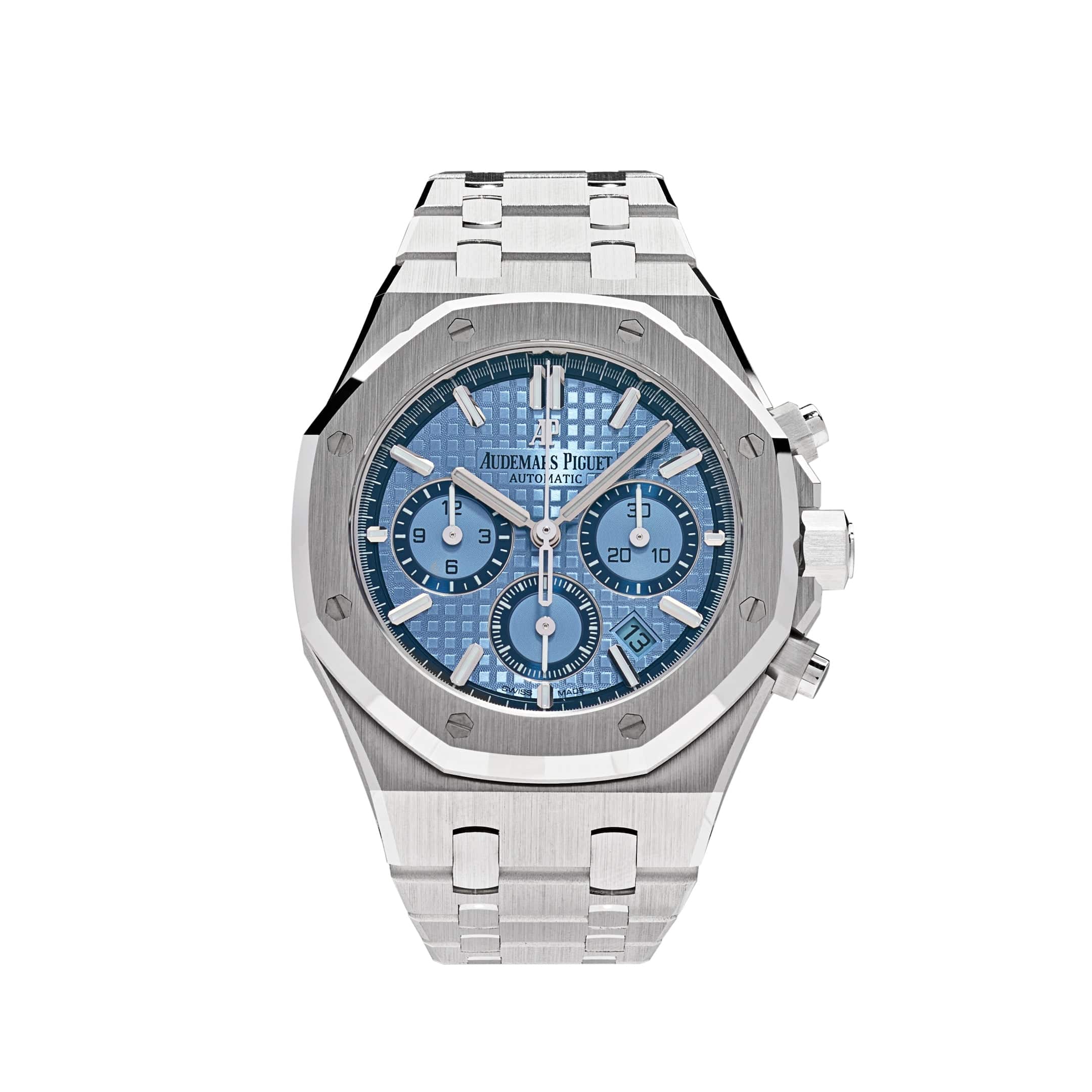 Luxury Watch Audemars Piguet Royal Oak Chronograph 38mm White Gold Light Blue Dial 26317BC.OO.1256BC.01 Limited 100pcs Wrist Aficionado